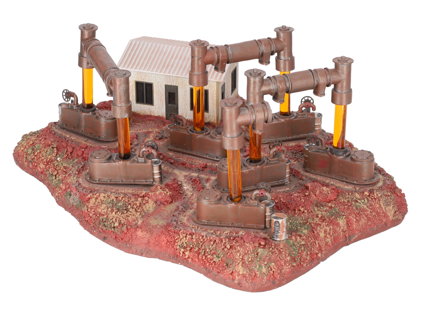 Lionel 6-24112 O Gauge Oil Field With 7 Oil Wells & Bubble Tubes LN/Box