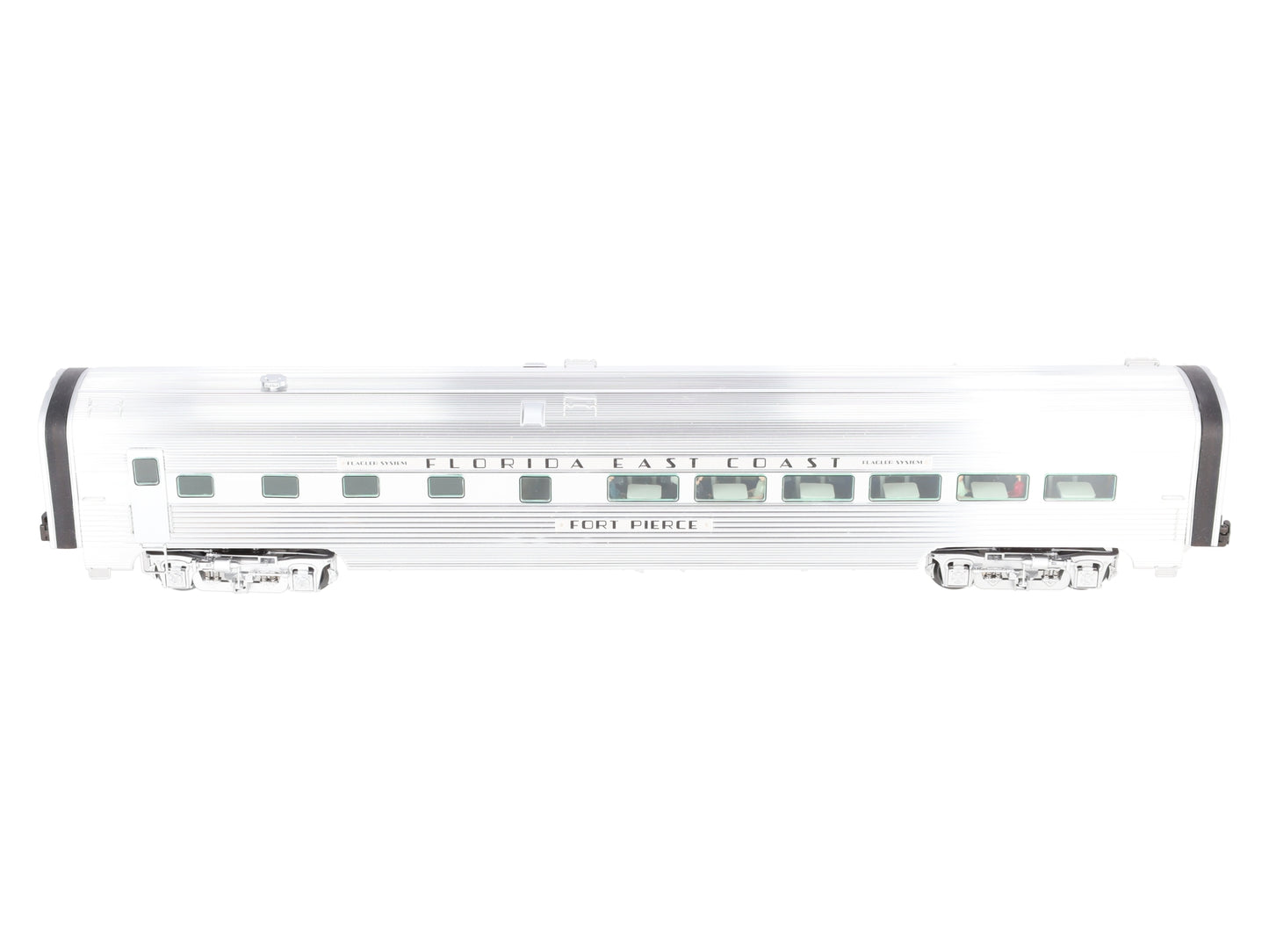 Lionel 6-25407 O Gauge FEC "Fort Pierce" Aluminum Diner Car w/ Stationsounds EX