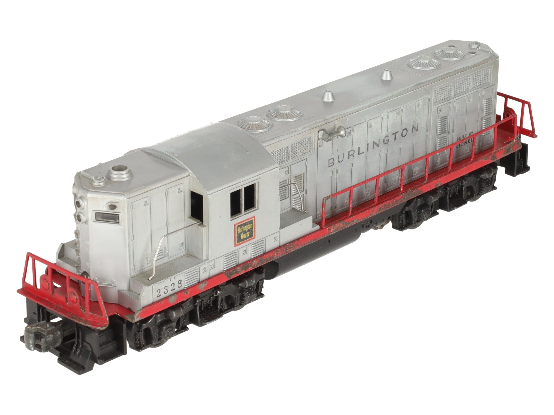 Lionel 2328 Vintage O Burlington GP-7 Powered EMD Diesel Locomotive VG