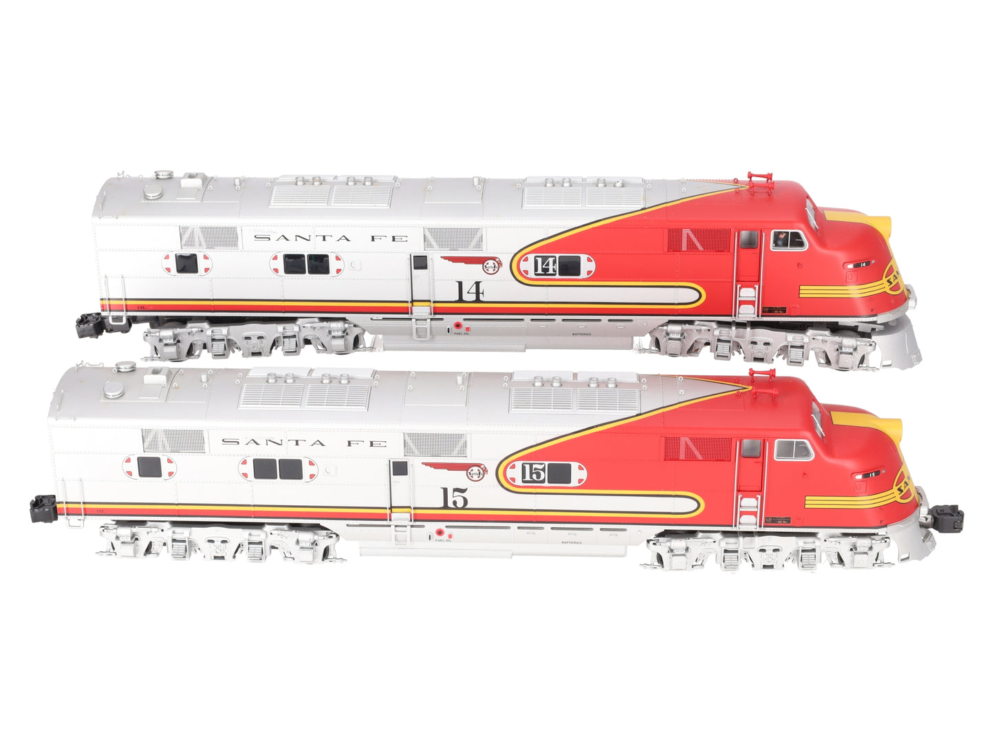 Lionel 6-24504 O Gauge Santa Fe E6 AA Diesel Locomotive Set w/TMCC #14/#15 EX