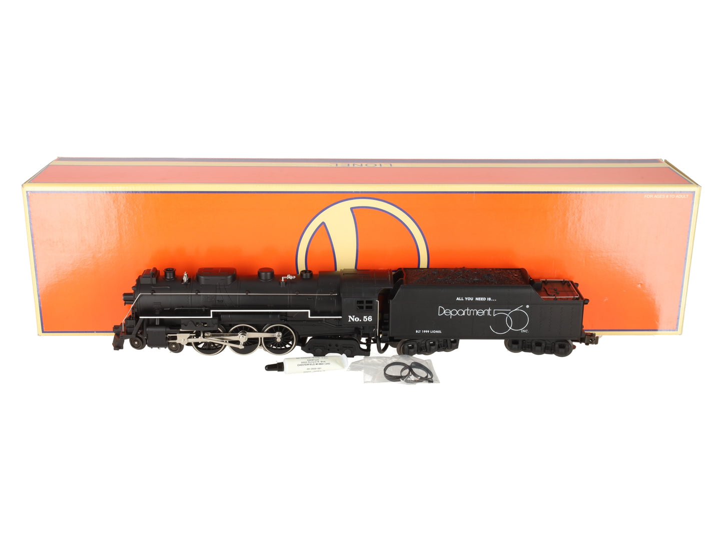 Lionel 6-52175 O Dept. 56 4-6-4 Hudson Steam Loco & Tender #56 EX/Box