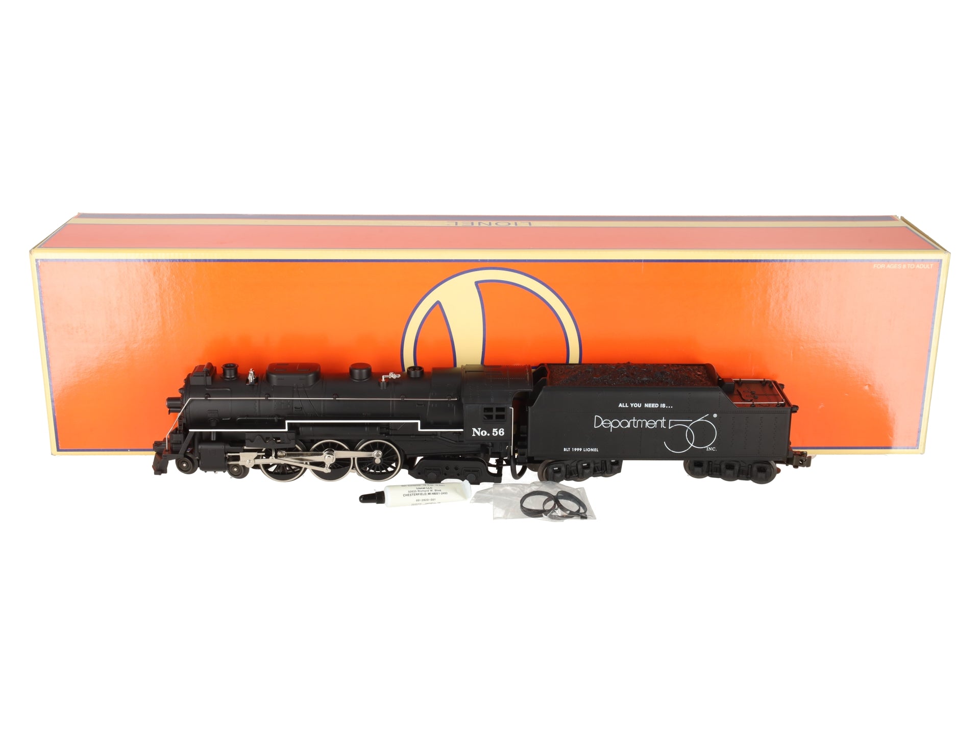 Lionel 6-52175 O Dept. 56 4-6-4 Hudson Steam Loco & Tender #56 EX/Box