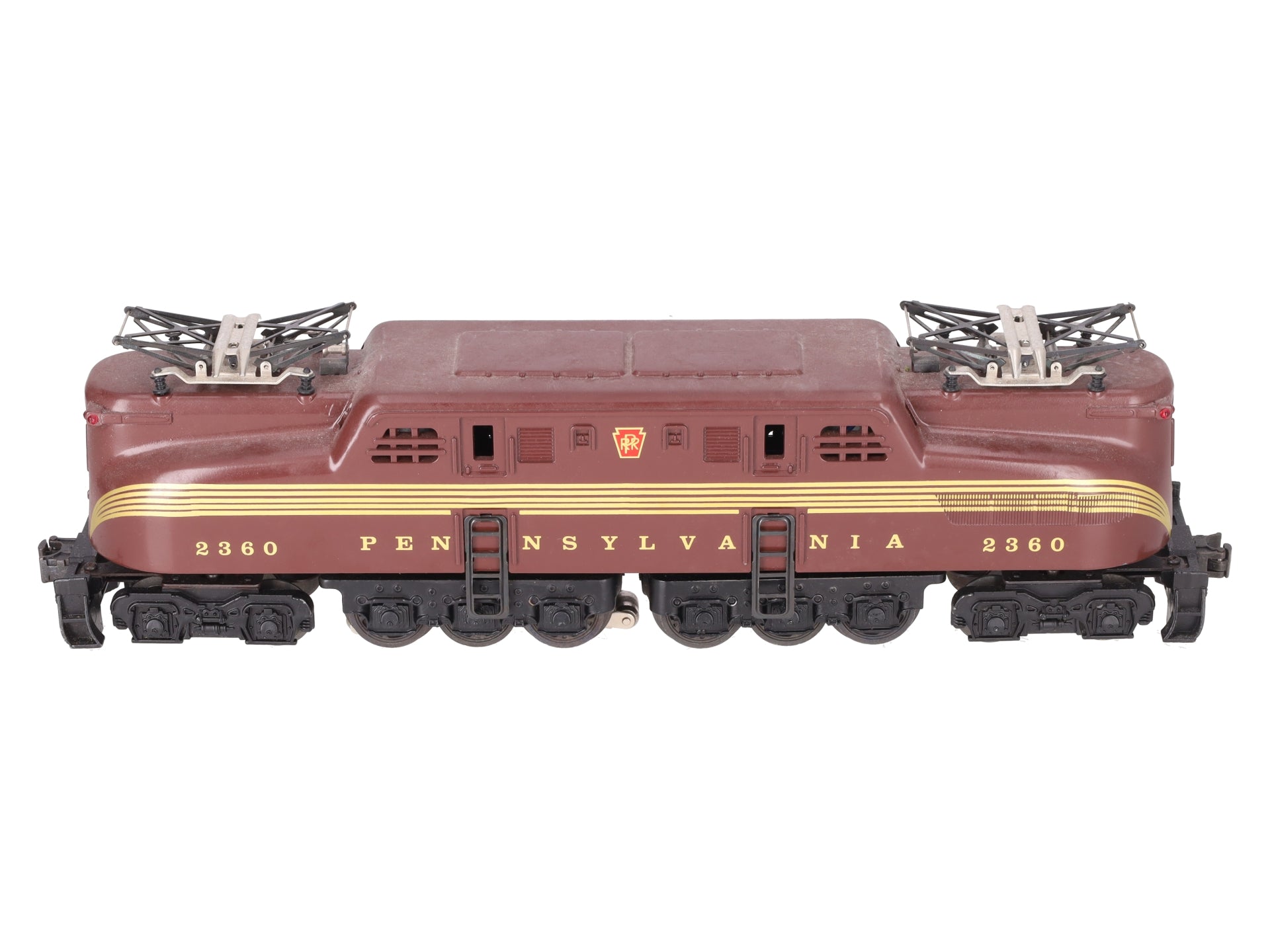 Lionel 2360 Vintage O Pennsylvania 5-Stripe Tuscan GG-1 Electric Locomotive VG