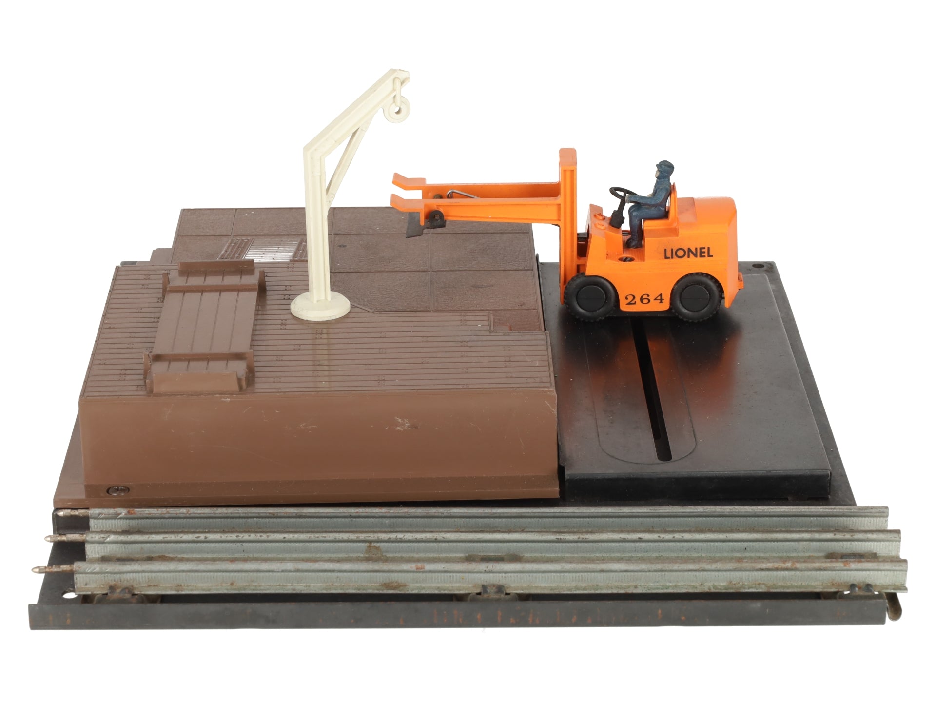 Lionel 264 Vintage O Operating Forklift Platform with 6264 Lumber Car EX/Box