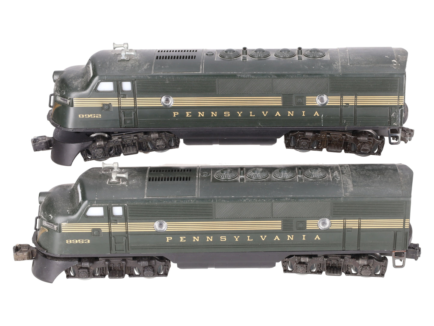 Lionel 6-8952 O Gauge Pennsylvania F-3 AA Diesel Locomotive Set VG