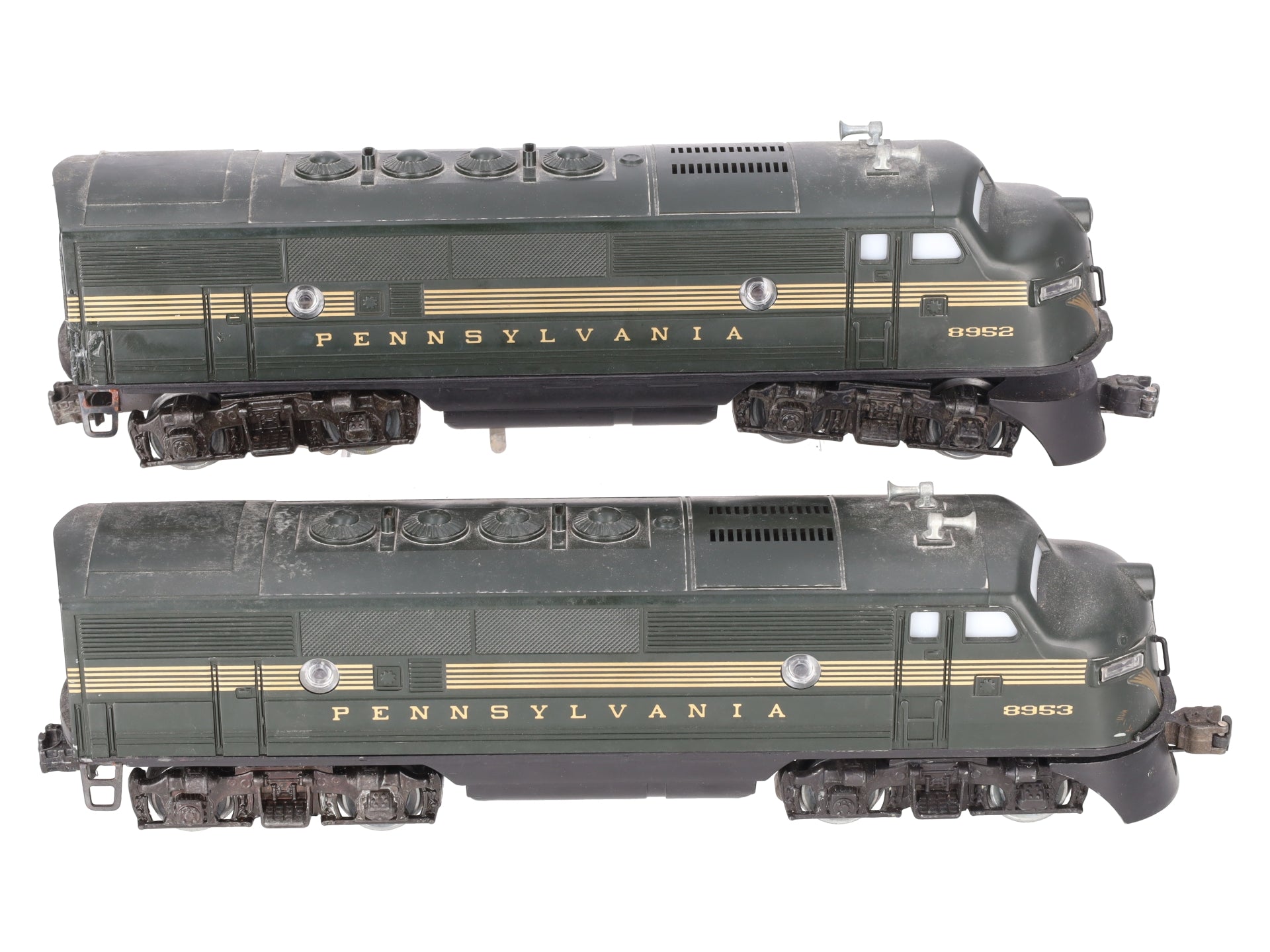 Lionel 6-8952 O Gauge Pennsylvania F-3 AA Diesel Locomotive Set VG