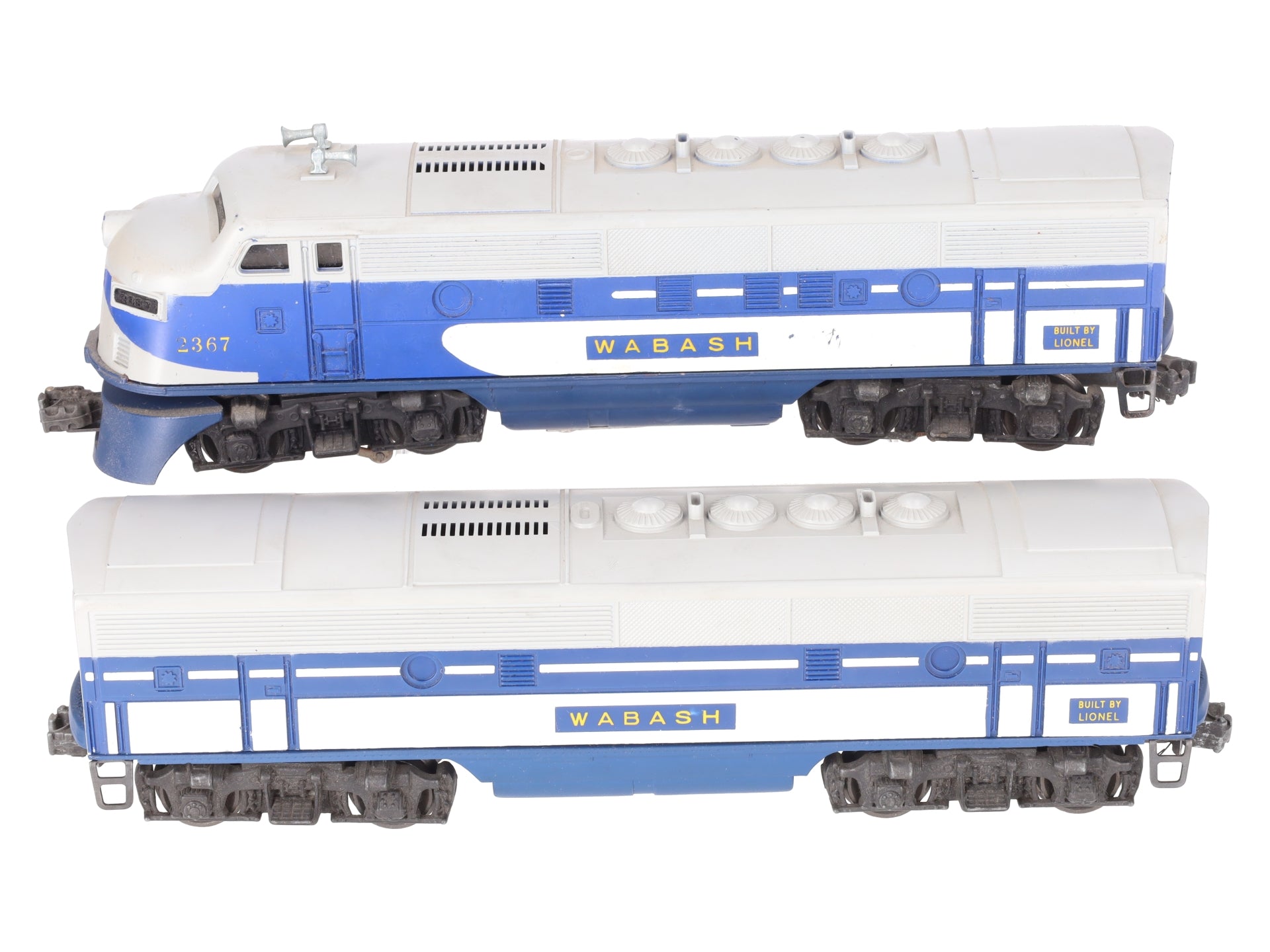 Lionel 2367 Vintage O Wabash F-3 AB Diesel Locomotive Set VG