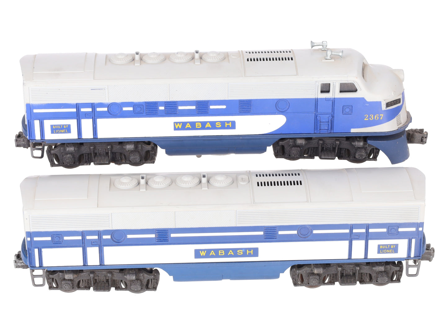 Lionel 2367 Vintage O Wabash F-3 AB Diesel Locomotive Set VG