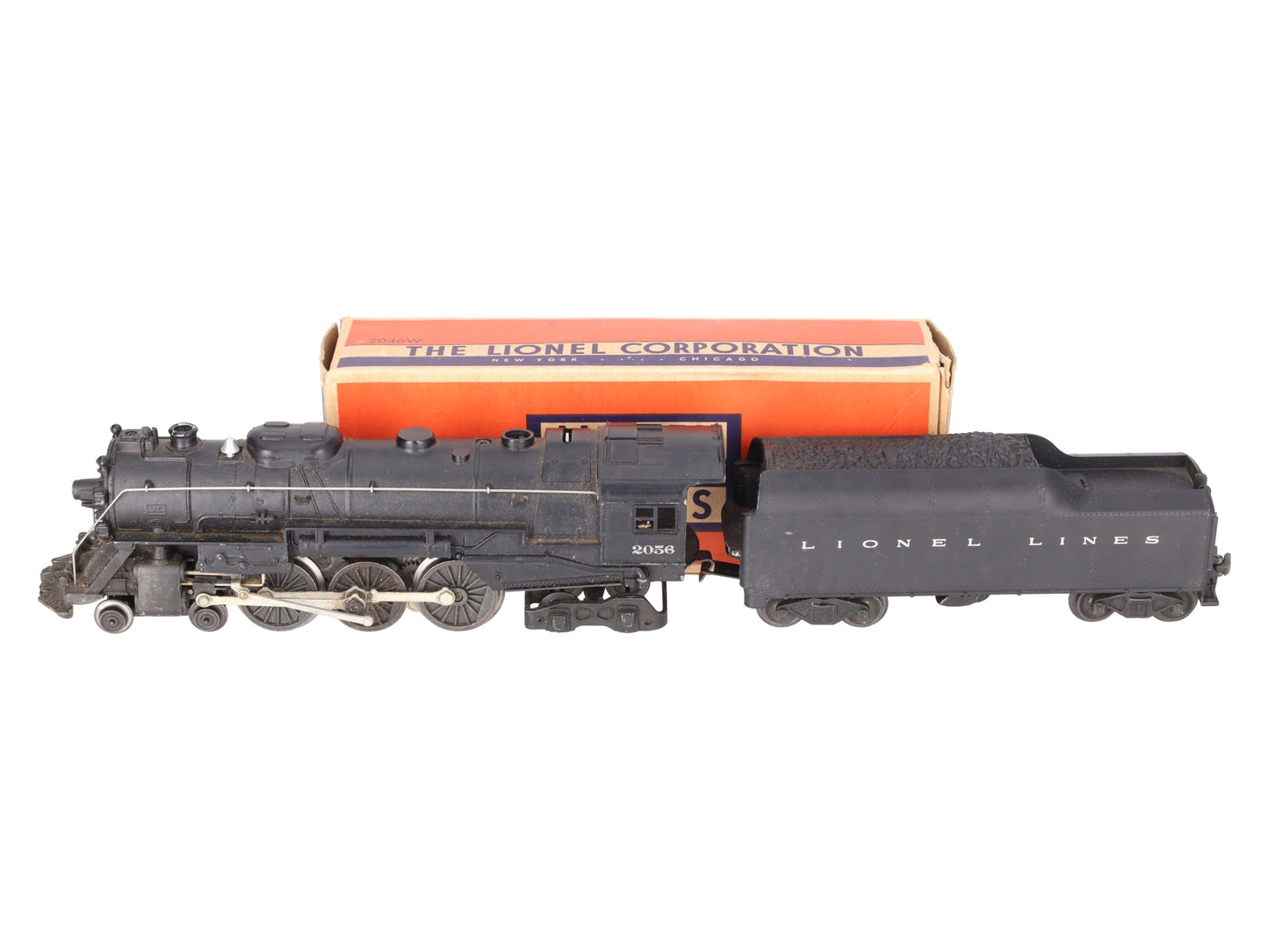 Lionel 2056 Vintage O 4-6-4 Steam Locomotive w/2046W Tender VG