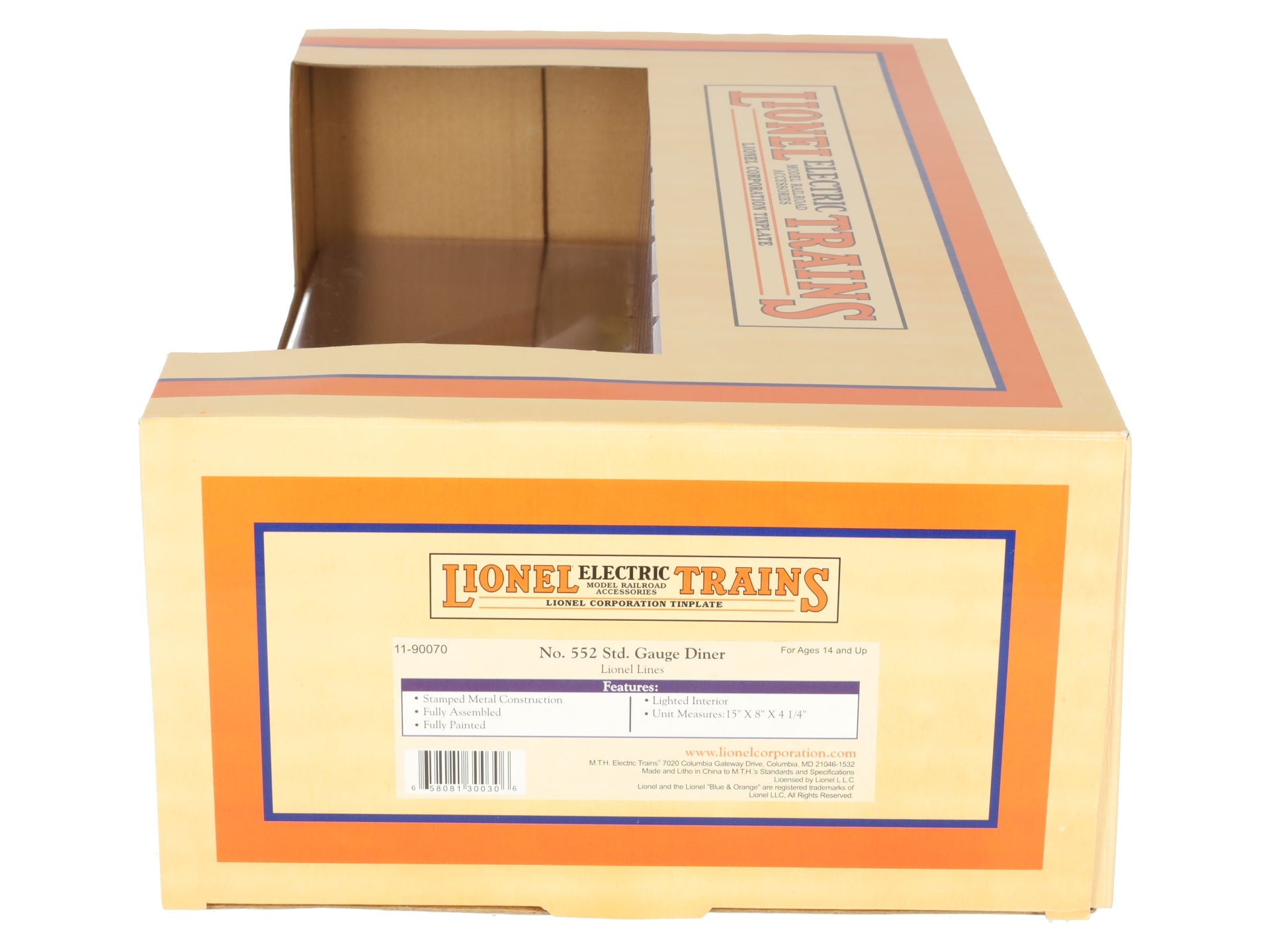 MTH 11-90070 Std Gauge Modern MTH Lines No. 552 Std. Gauge Diner EX/Box