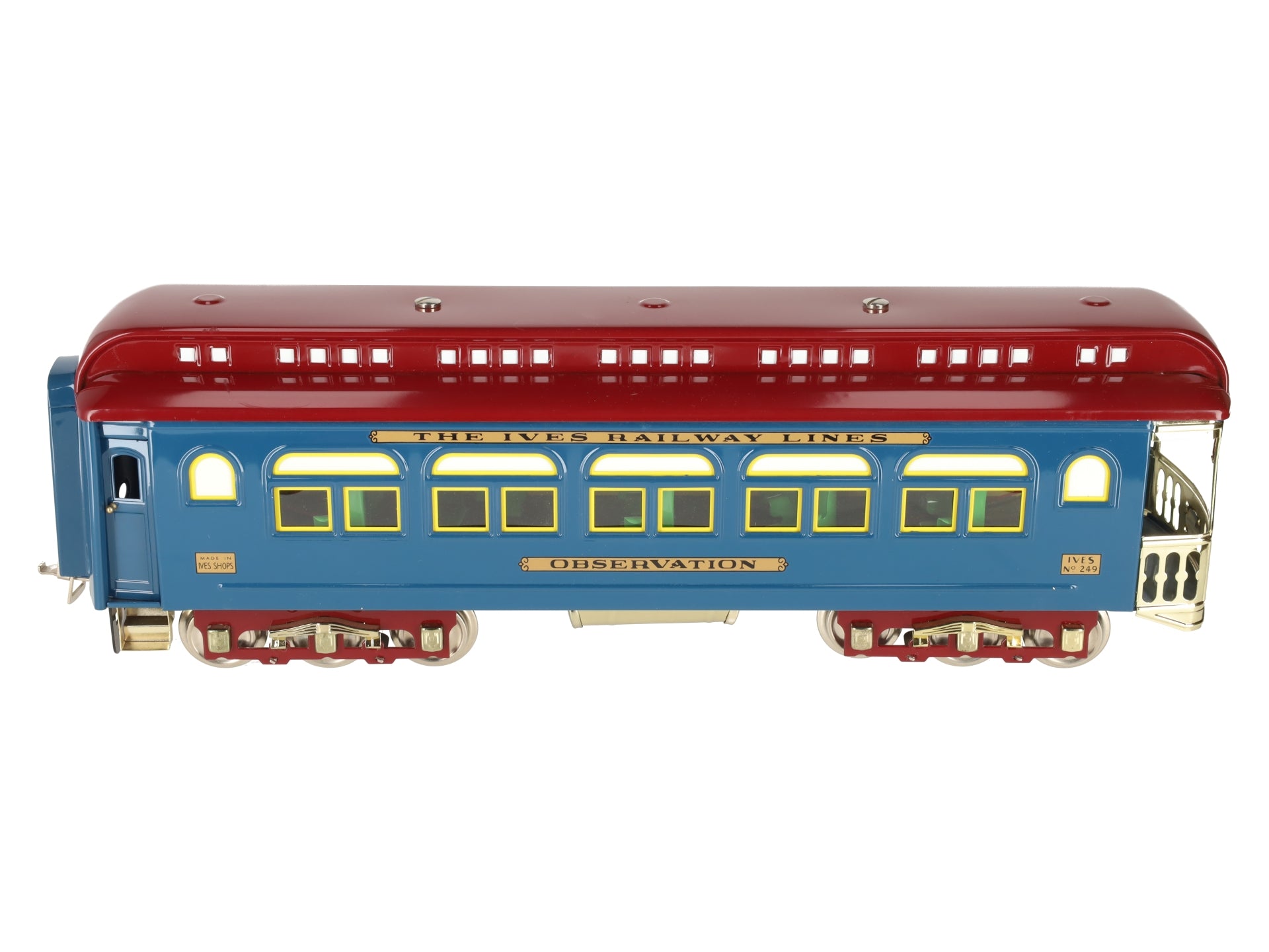 MTH 10-5086 D Std Gauge Ives 240 Series Observation Car #249 EX