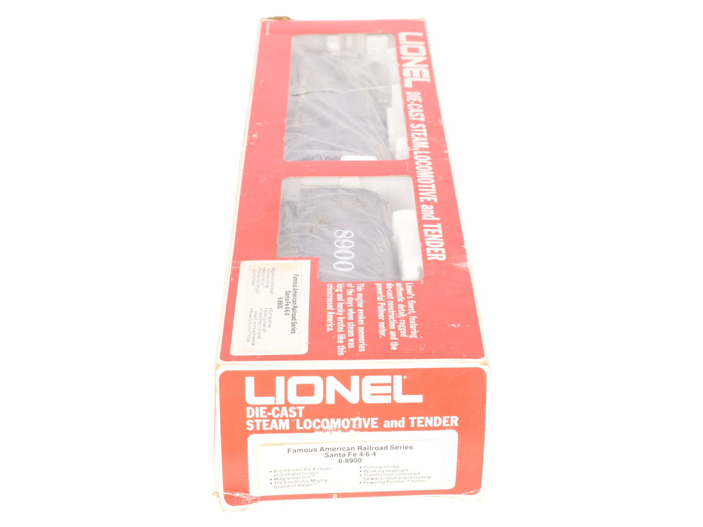 Lionel 6-8900 O Gauge ATSF 4-6-4 Steam Locomotive & Tender #8900 VG/Box