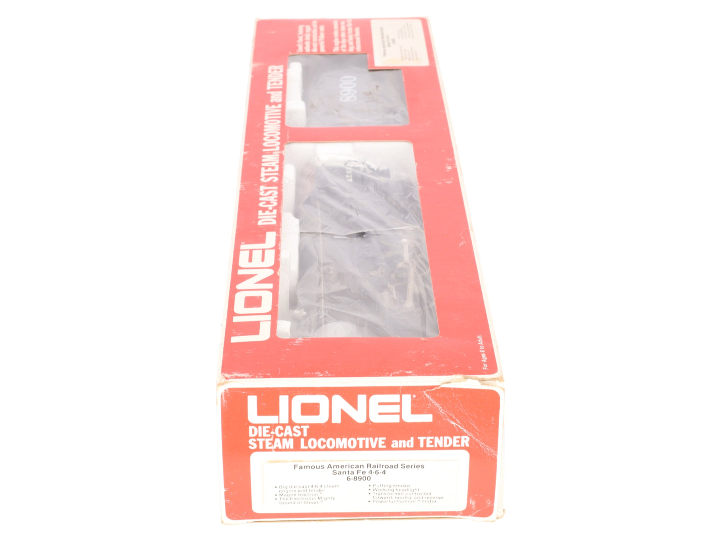 Lionel 6-8900 O Gauge ATSF 4-6-4 Steam Locomotive & Tender #8900 VG/Box