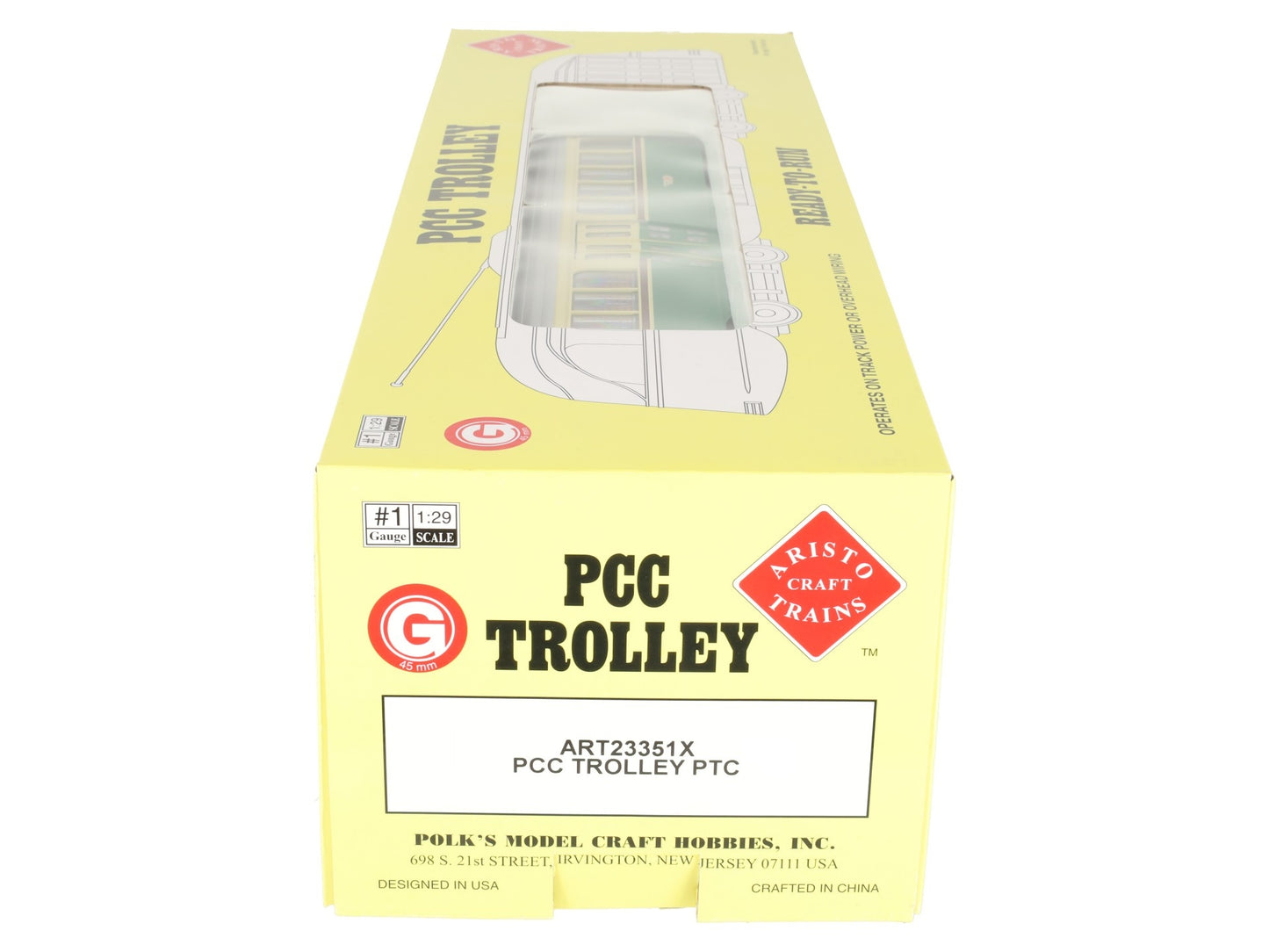 Aristo-Craft 23351X G Scale PCC Trolley PTC #2012 LN/Box