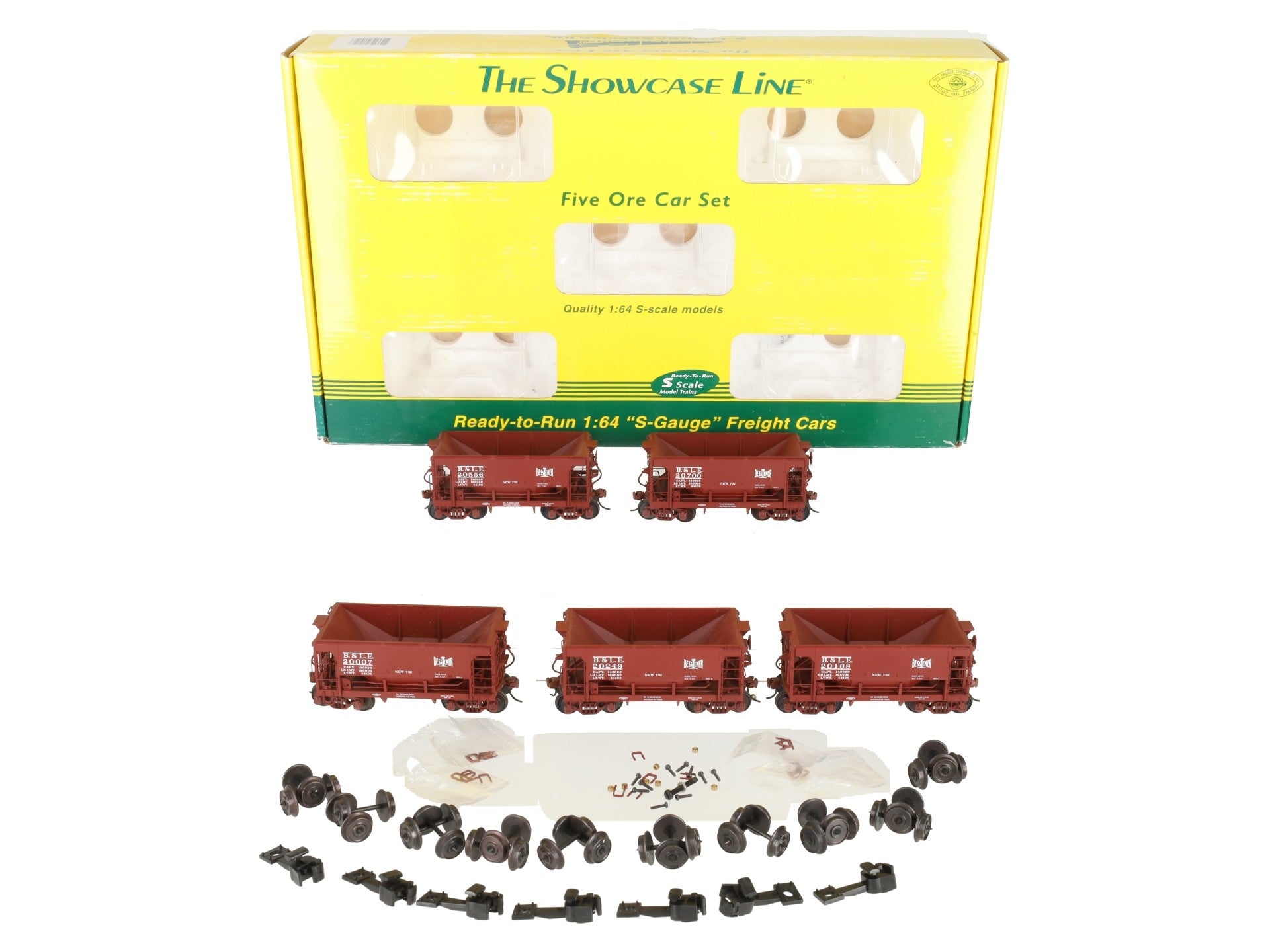 S-Helper 01412 S Scale Bessemer & Lake Erie (BLE) 5 Car Ore Car Set LN/Box