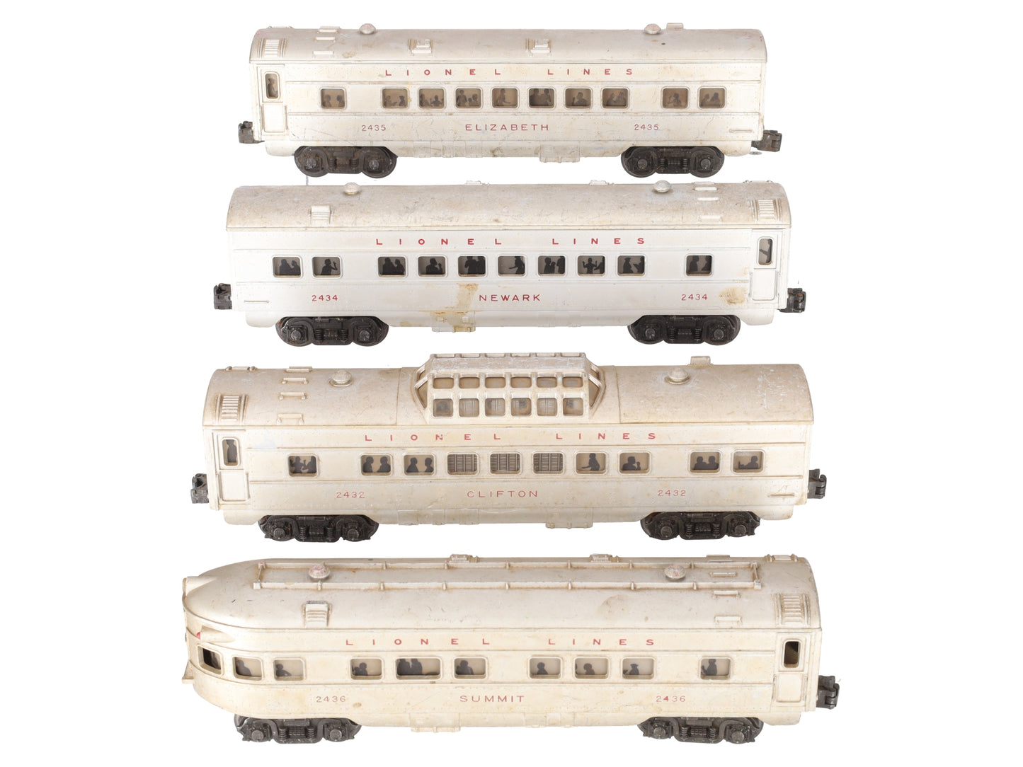 Lionel 1534W Vintage O Passenger Car Set w/ 2434, 2432, 2435, 2436 VG