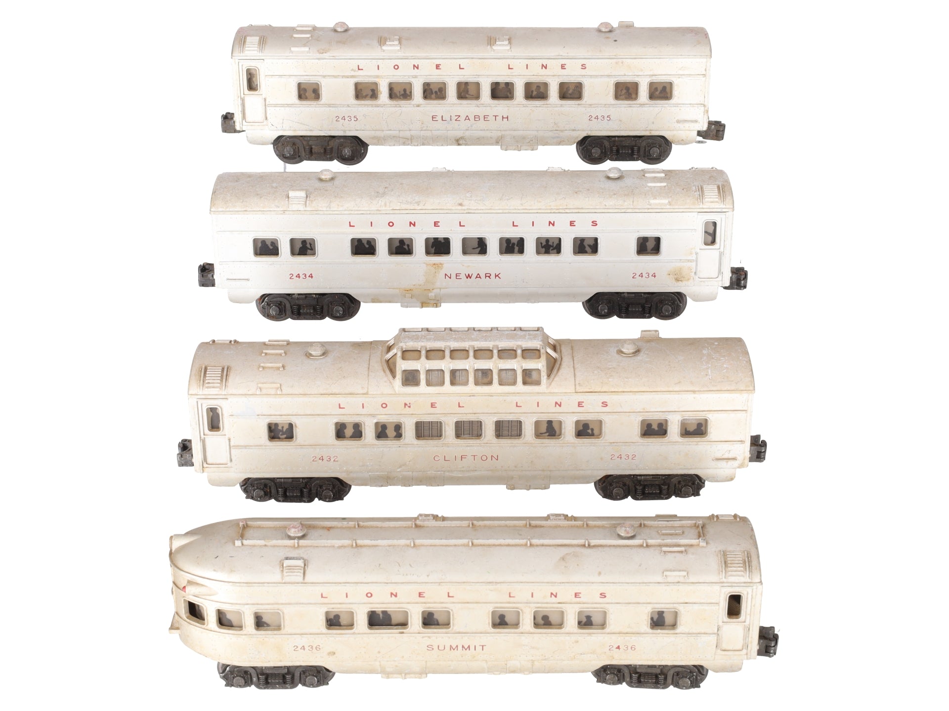 Lionel 1534W Vintage O Passenger Car Set w/ 2434, 2432, 2435, 2436 VG