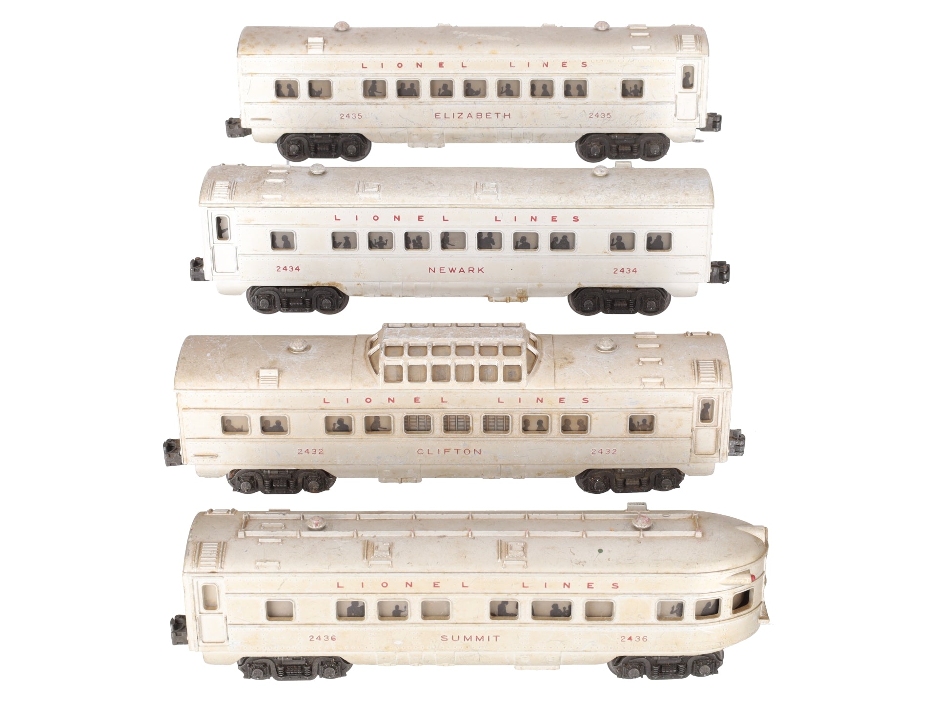 Lionel 1534W Vintage O Passenger Car Set w/ 2434, 2432, 2435, 2436 VG