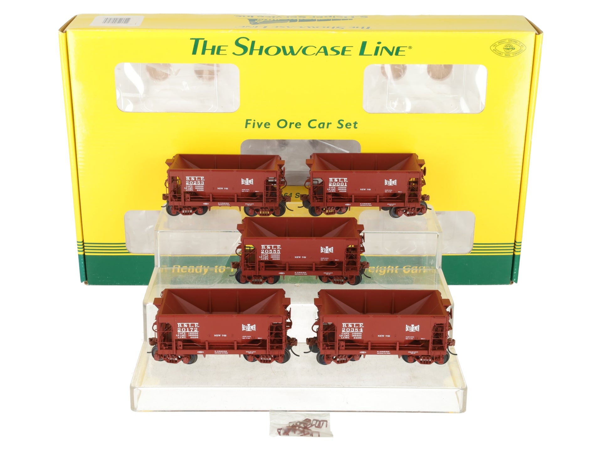 S-Helper 00728 70T S Gauge Bessemer & Lake Erie Ore 5-Car Set LN/Box