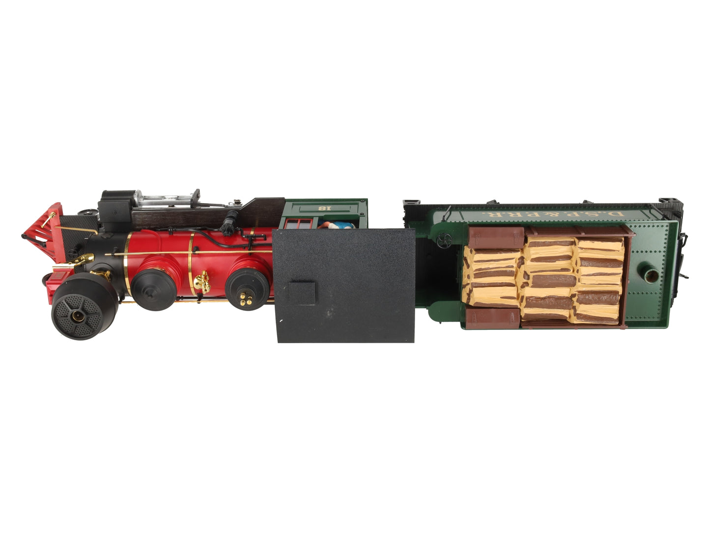 LGB 2018D G Scale DSP&PRR 2-6-0 Mogul Steam Locomotive & Tender #18 EX/Box