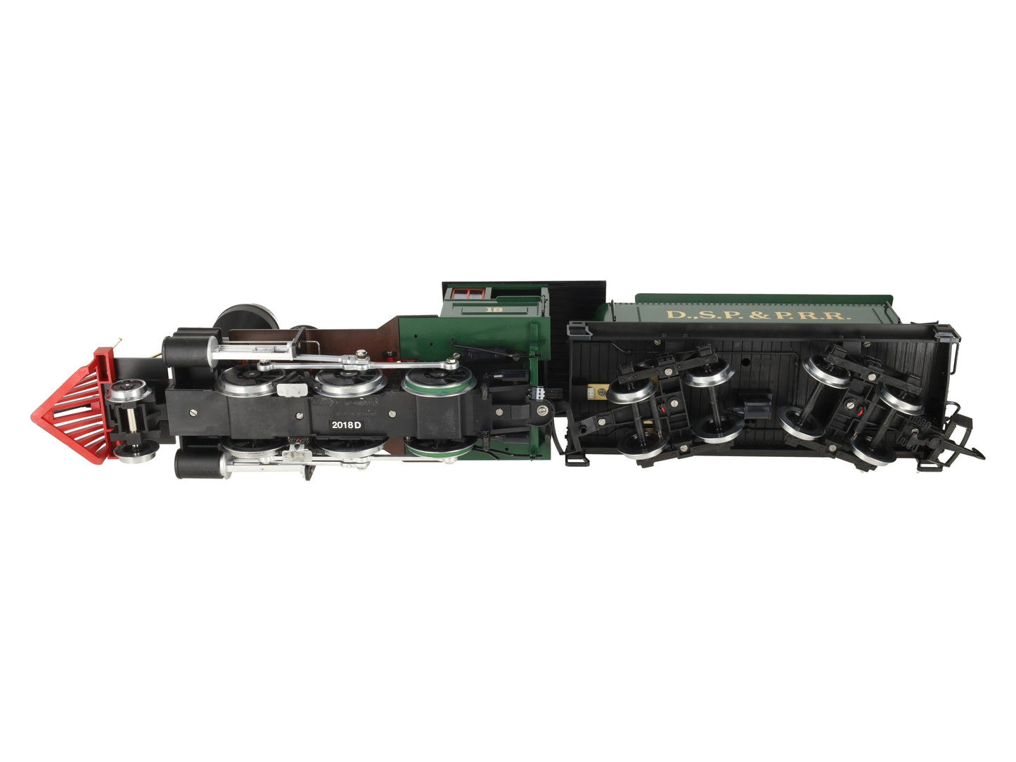 LGB 2018D G Scale DSP&PRR 2-6-0 Mogul Steam Locomotive & Tender #18 EX/Box