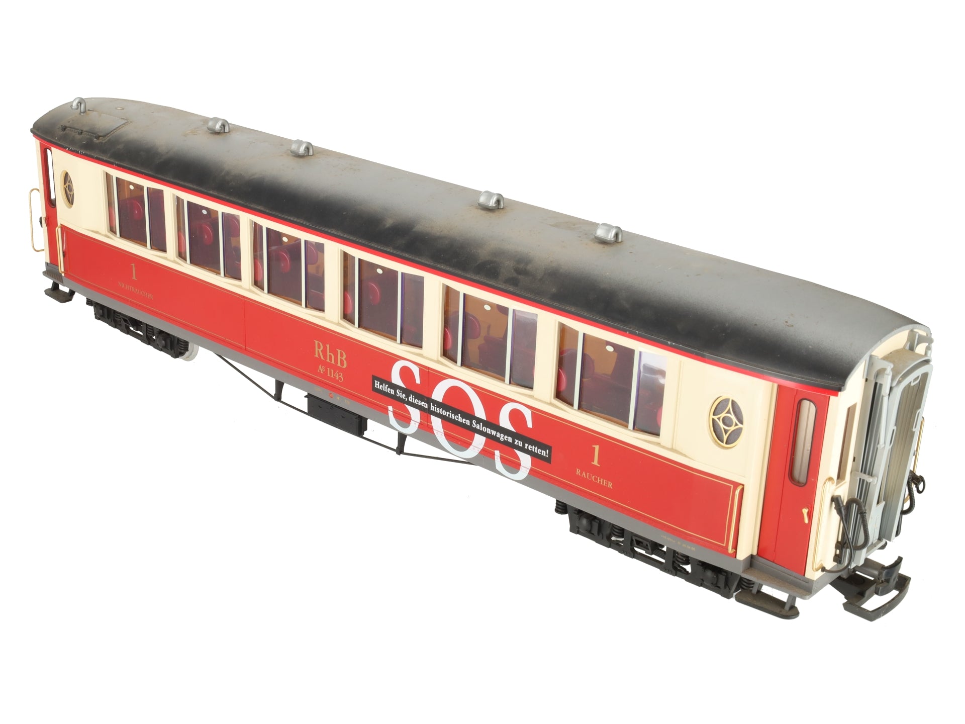 LGB 30653 RhB 1143 Passenger Car - Metal Wheels EX/Box