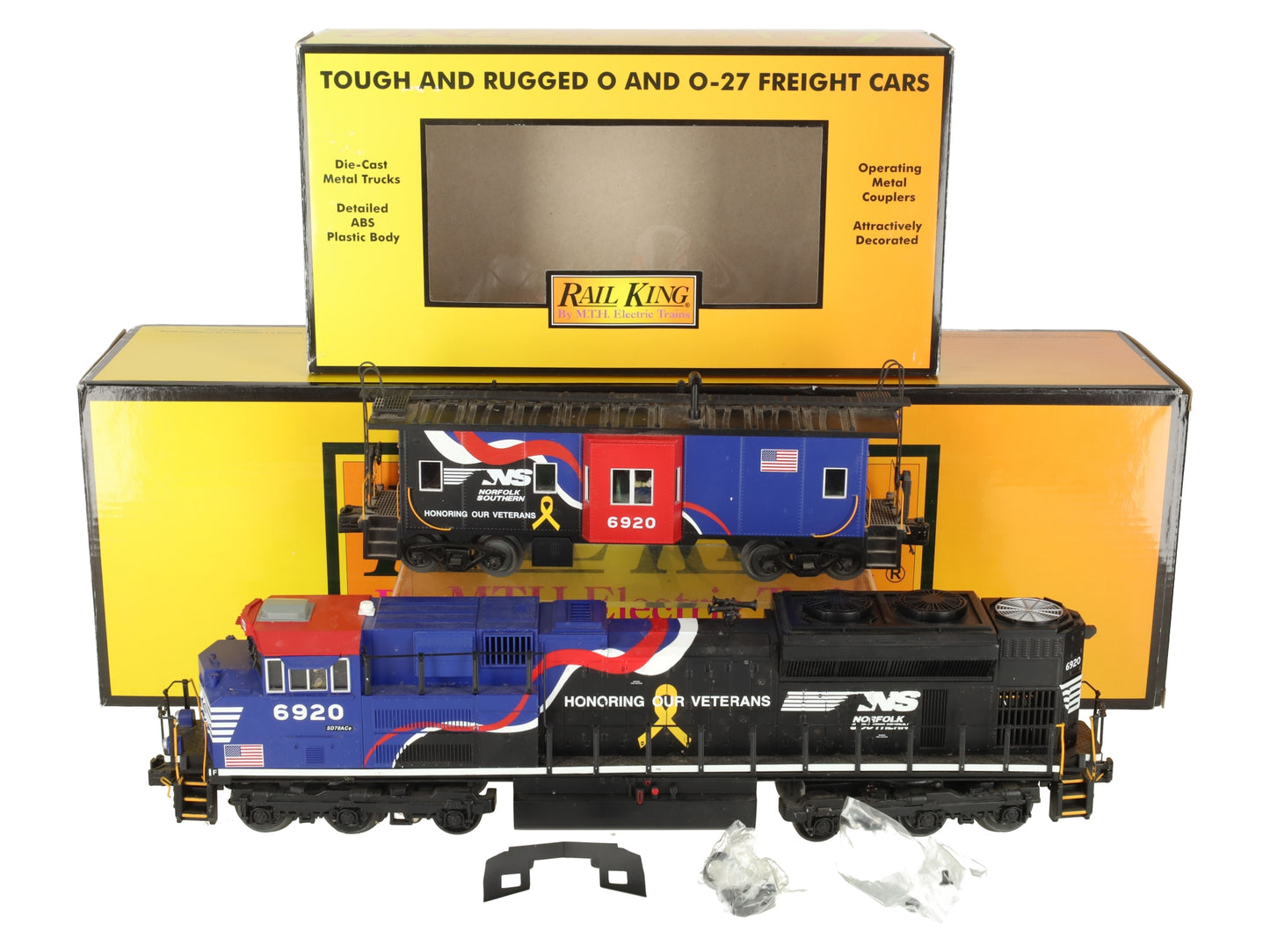 MTH 30-20362-1 NS "Support Veterans" SD70ACe Diesel Engine & Caboose 3.0 #6920 EX/Box