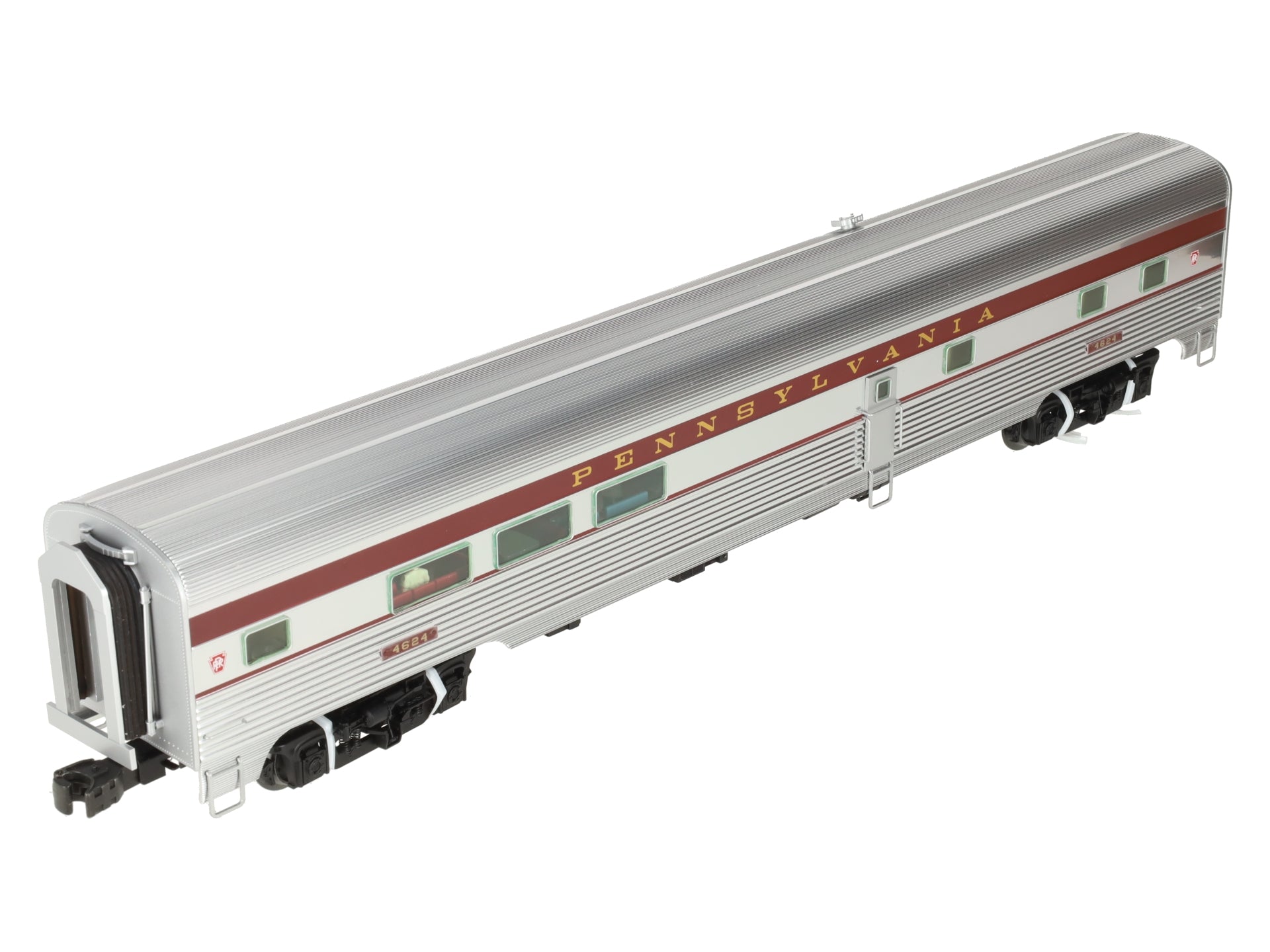 Lionel 6-25458 O Pennsylvania Aluminum Diner Passenger Car #4624 w/StationSounds EX/Box