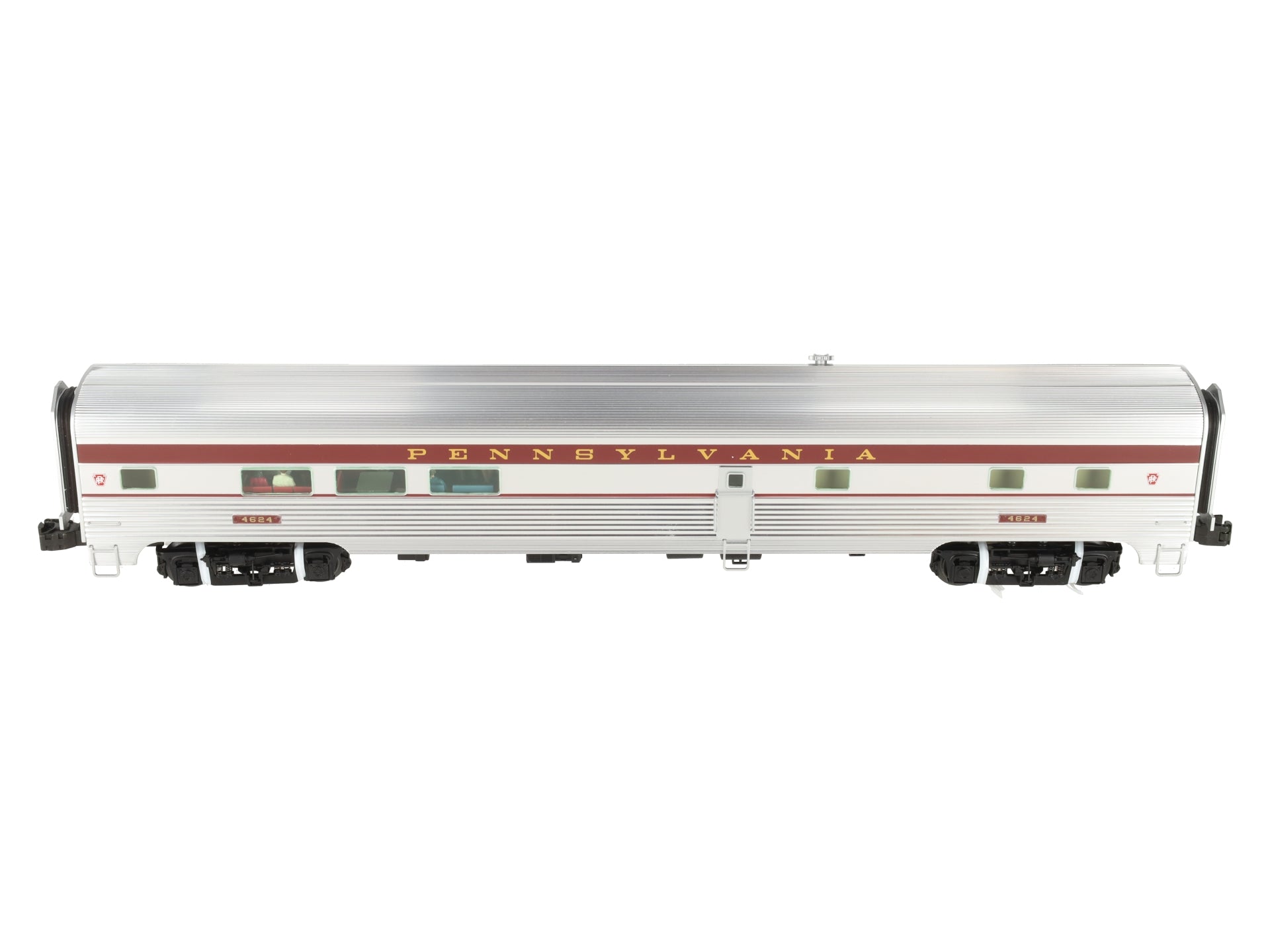 Lionel 6-25458 O Pennsylvania Aluminum Diner Passenger Car #4624 w/StationSounds EX/Box