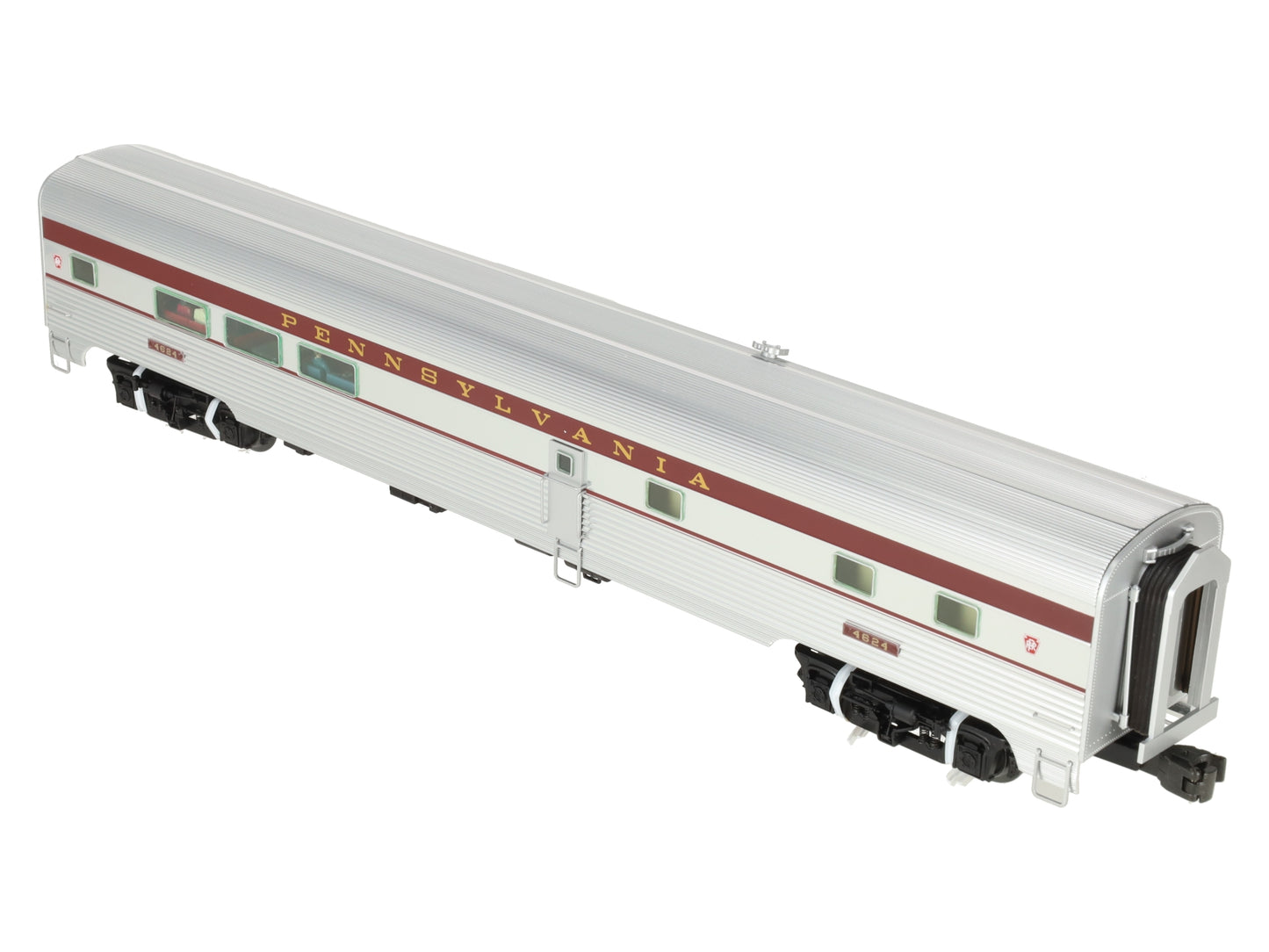 Lionel 6-25458 O Pennsylvania Aluminum Diner Passenger Car #4624 w/StationSounds EX/Box