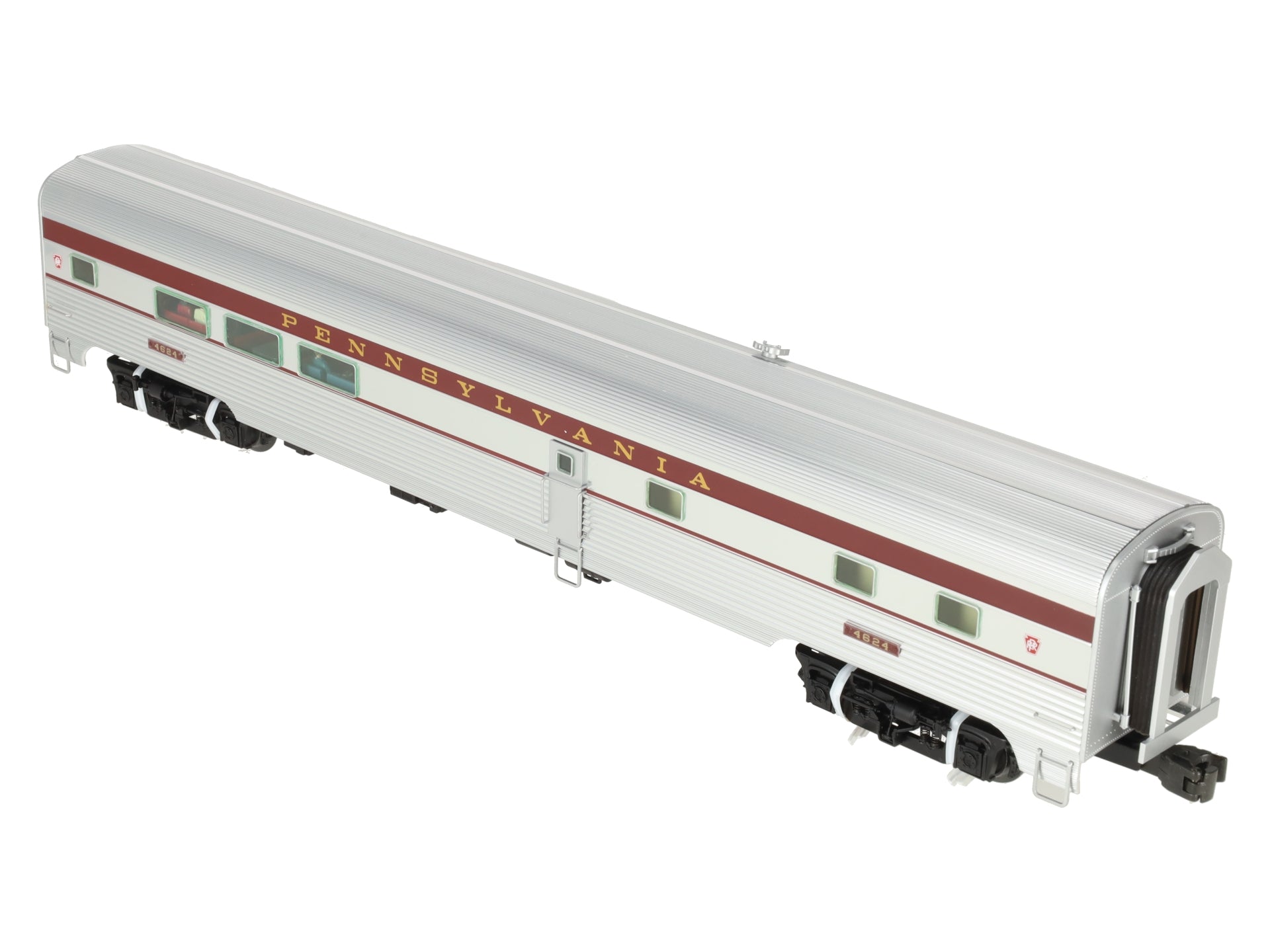 Lionel 6-25458 O Pennsylvania Aluminum Diner Passenger Car #4624 w/StationSounds EX/Box