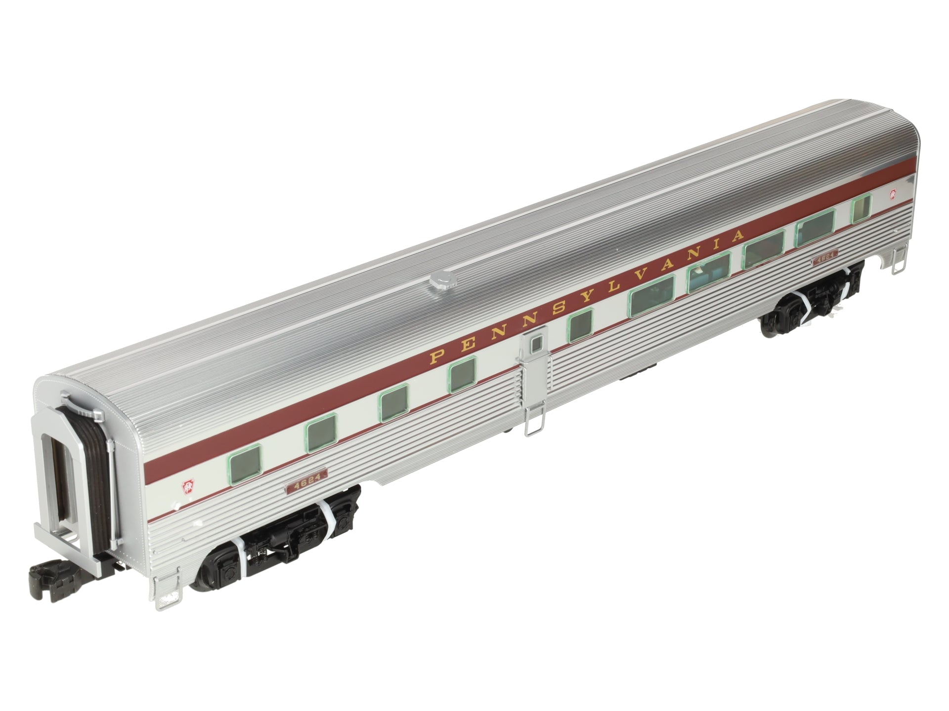 Lionel 6-25458 O Pennsylvania Aluminum Diner Passenger Car #4624 w/StationSounds EX/Box