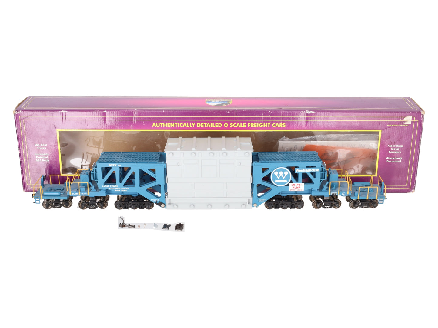 MTH 20-98232 O Gauge Westinghouse Schnabel Flatcar #203 w/ Transformer VG/Box