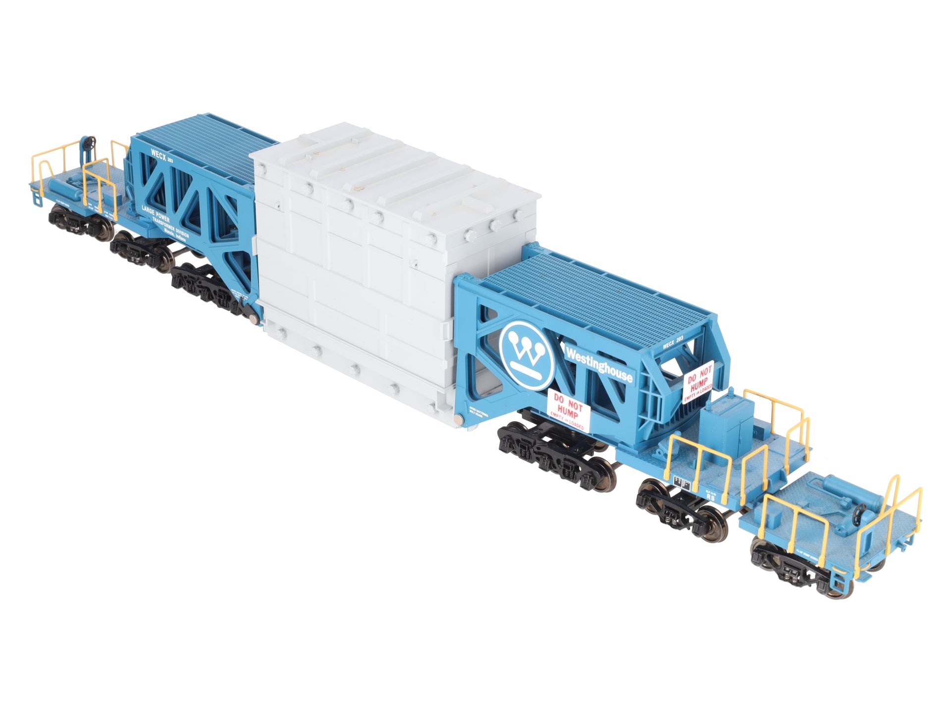 MTH 20-98232 O Gauge Westinghouse Schnabel Flatcar #203 w/ Transformer VG/Box
