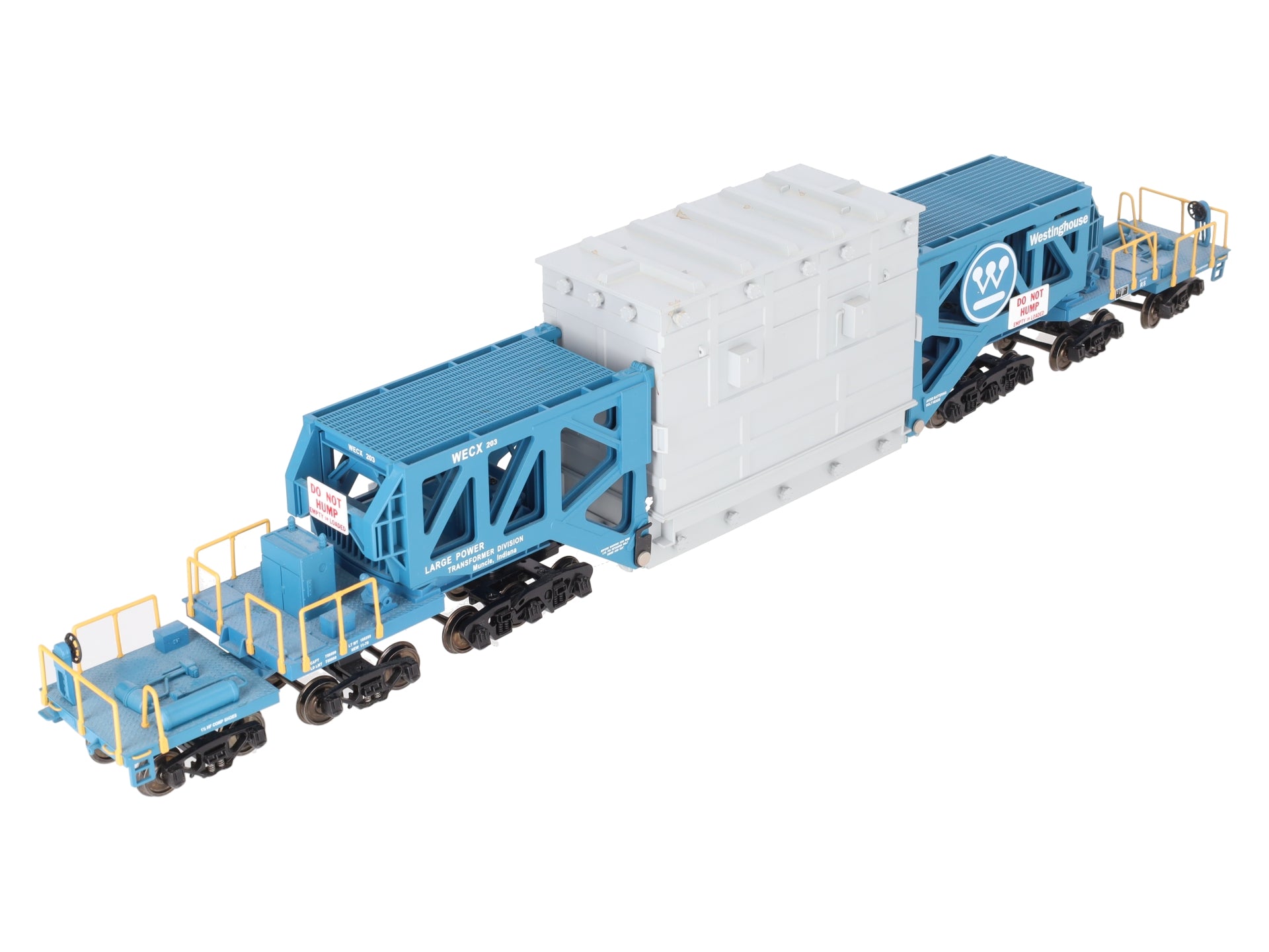 MTH 20-98232 O Gauge Westinghouse Schnabel Flatcar #203 w/ Transformer VG/Box