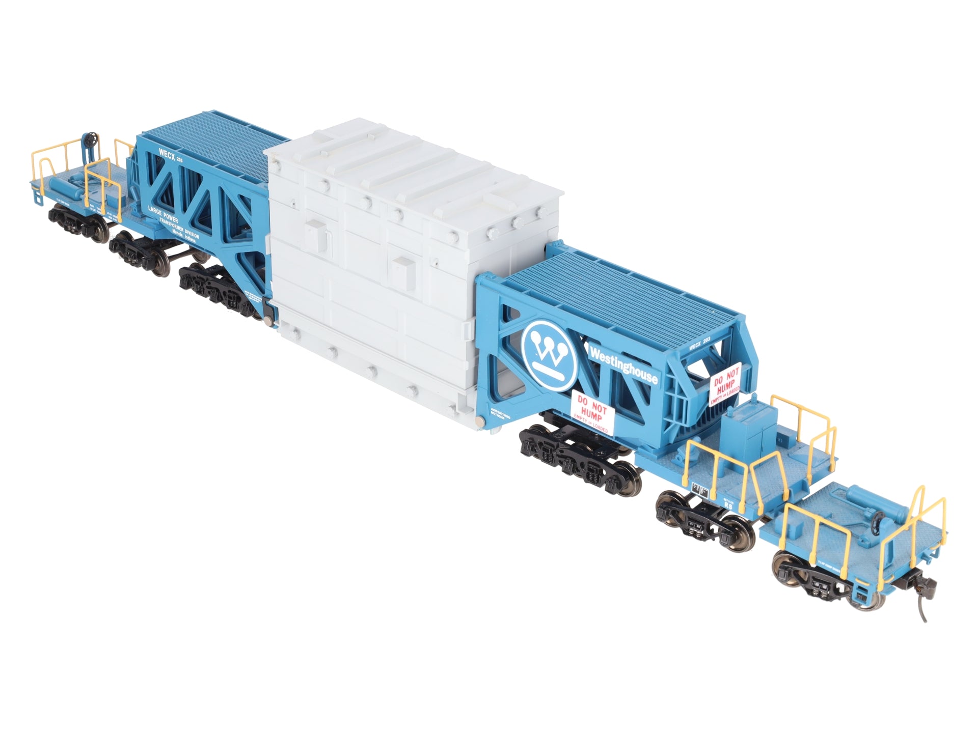 MTH 20-98232 O Gauge Westinghouse Schnabel Flatcar #203 w/ Transformer VG/Box