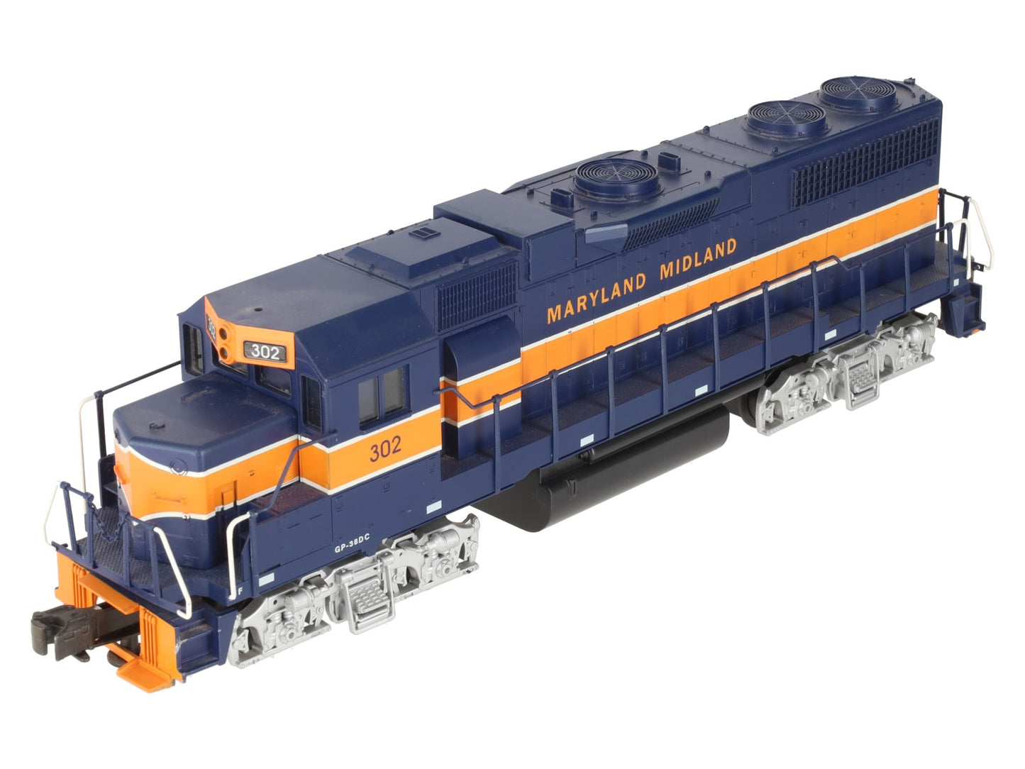 Weaver 7575LP O Maryland Midland GP38-2 Diesel Locomotive w/Sound #302 VG/Box