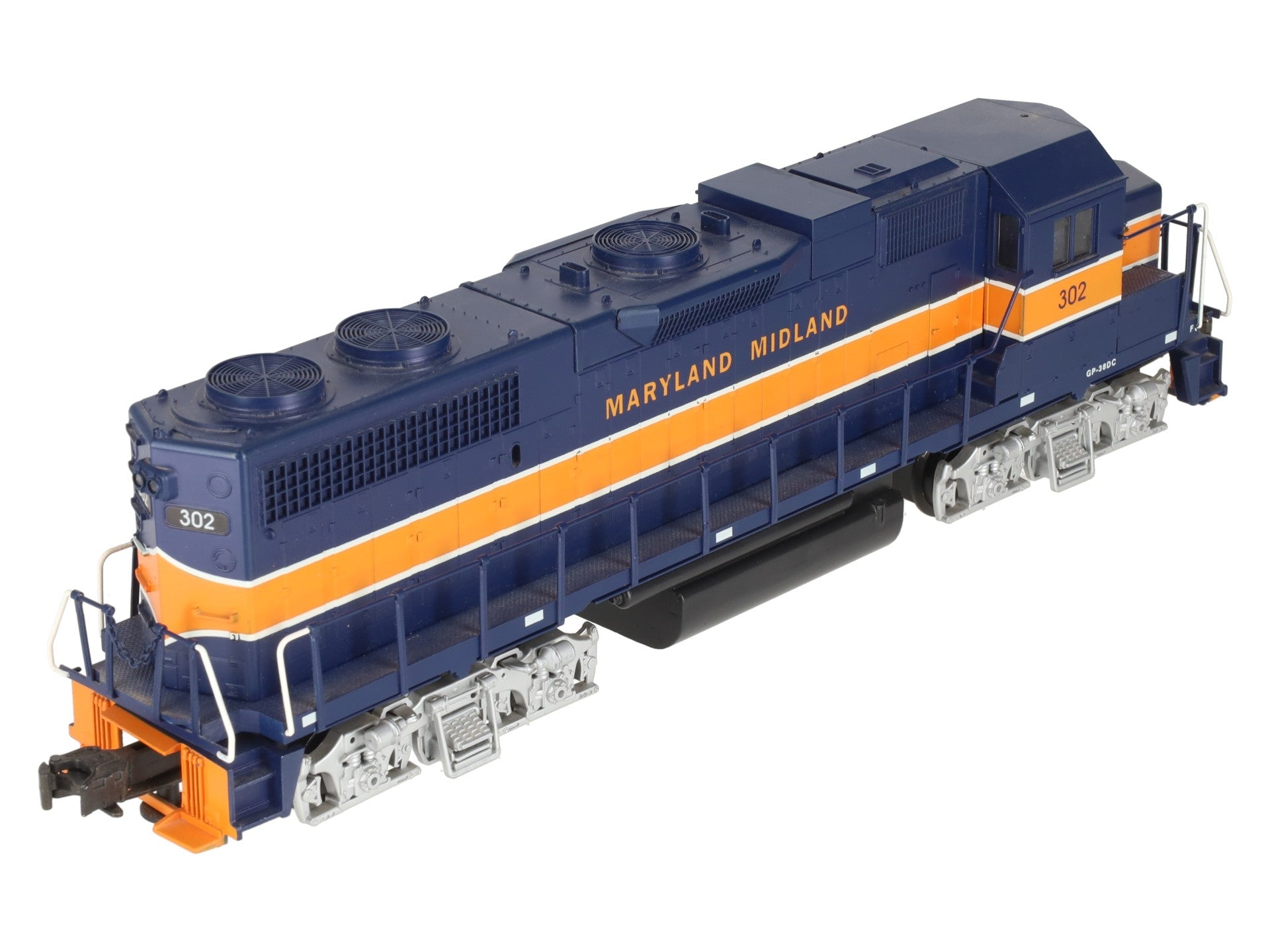 Weaver 7575LP O Maryland Midland GP38-2 Diesel Locomotive w/Sound #302 VG/Box