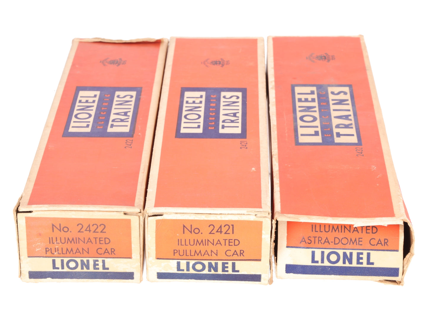 Lionel O Vintage Lionel Lines Passenger Cars: #2421, #2422, #2423 [3] VG