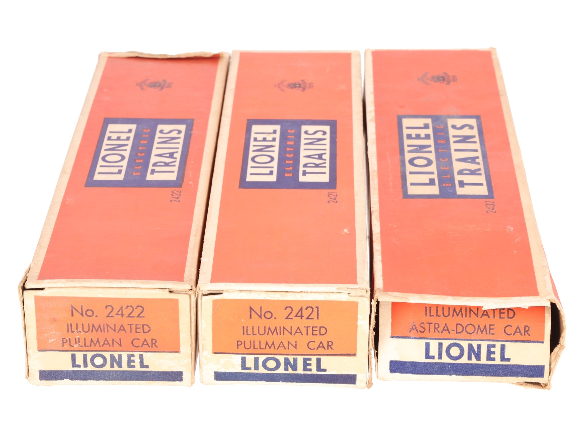 Lionel O Vintage Lionel Lines Passenger Cars: #2421, #2422, #2423 [3] VG