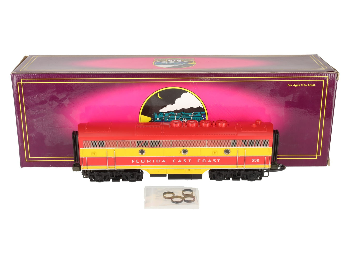 MTH 20-2052-3 O Florida East Coast Powered F3 B-Unit Diesel LN/Box