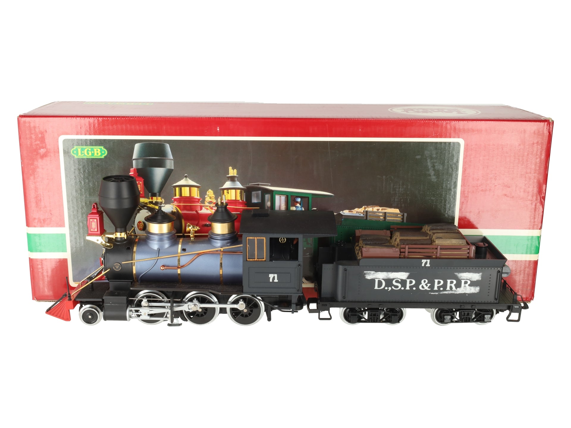 LGB 2028D G Scale DSP&P 2-6-0 Mogul Steam Locomotive & Tender #71 EX/Box