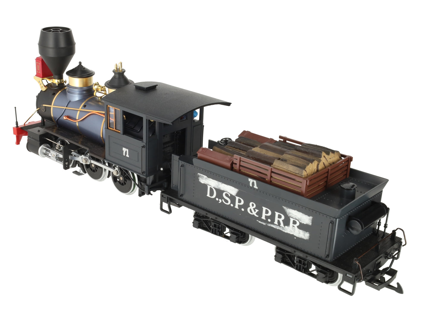 LGB 2028D G Scale DSP&P 2-6-0 Mogul Steam Locomotive & Tender #71 EX/Box