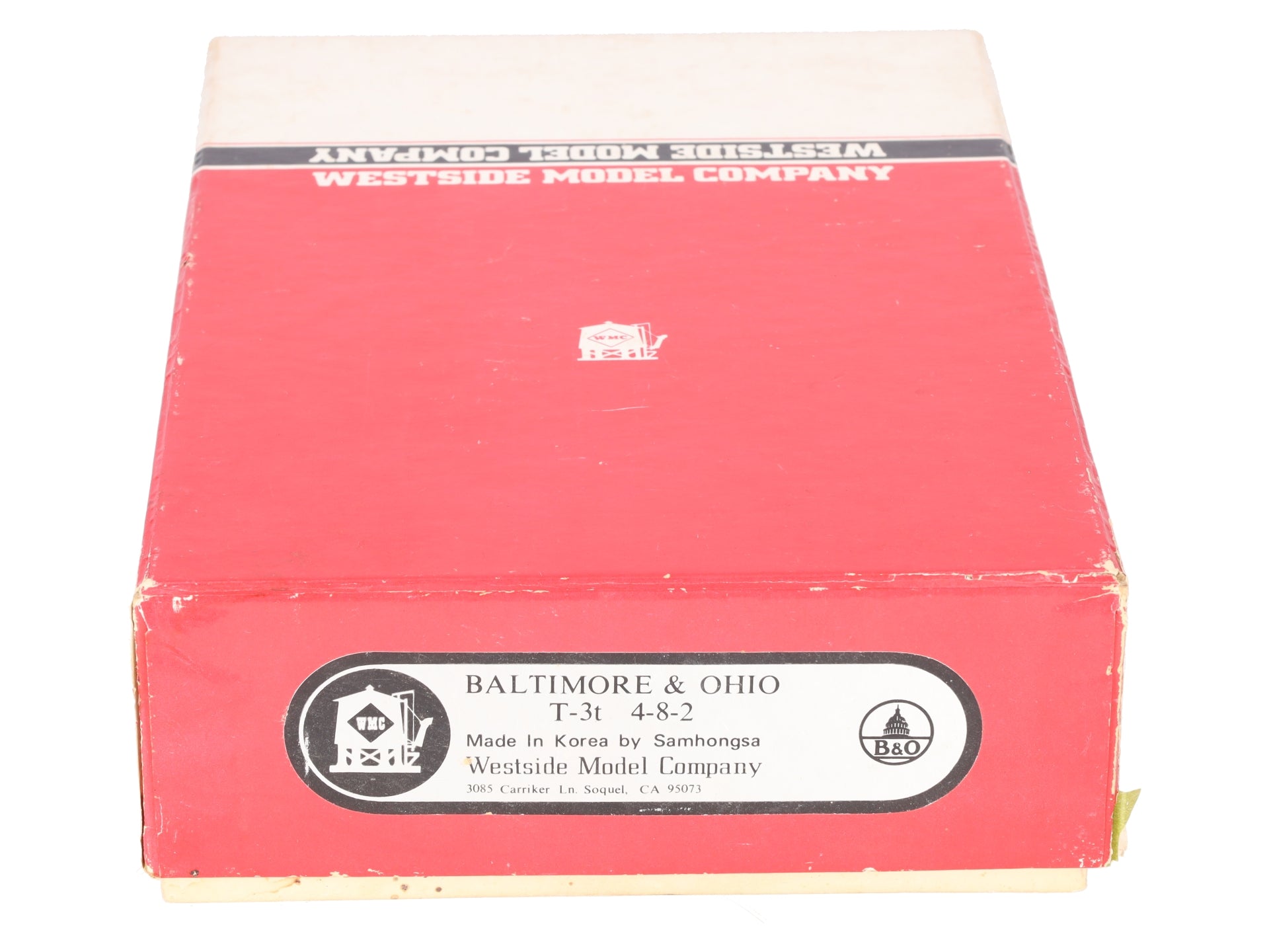 Westside Model Co. HO Brass Undecorated T-3t 4-8-2 Steam Locomotive & Tender EX/Box
