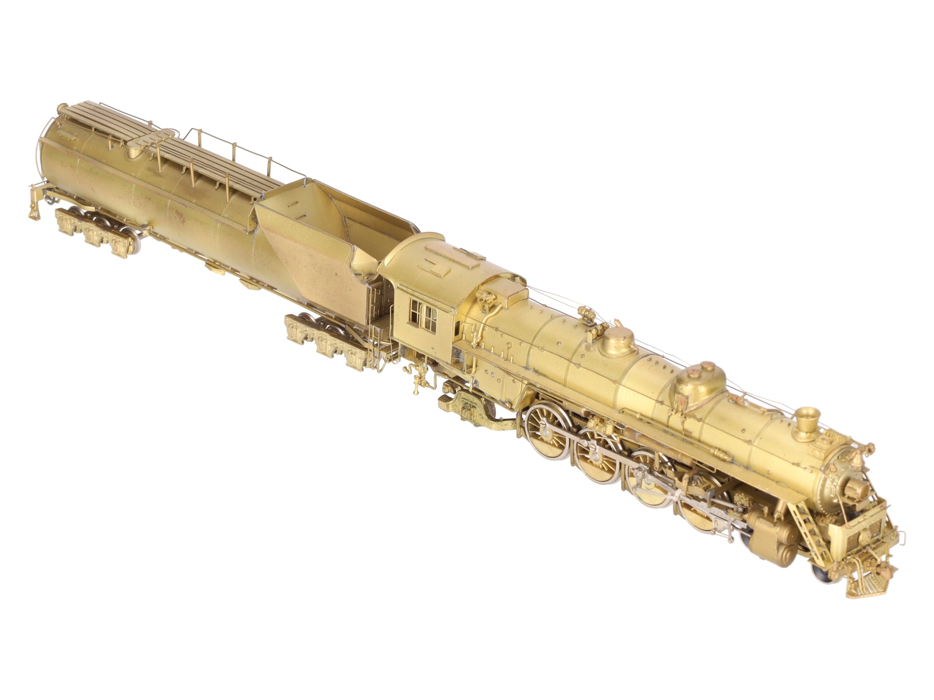 Westside Model Co. HO Brass Undecorated T-3t 4-8-2 Steam Locomotive & Tender EX/Box