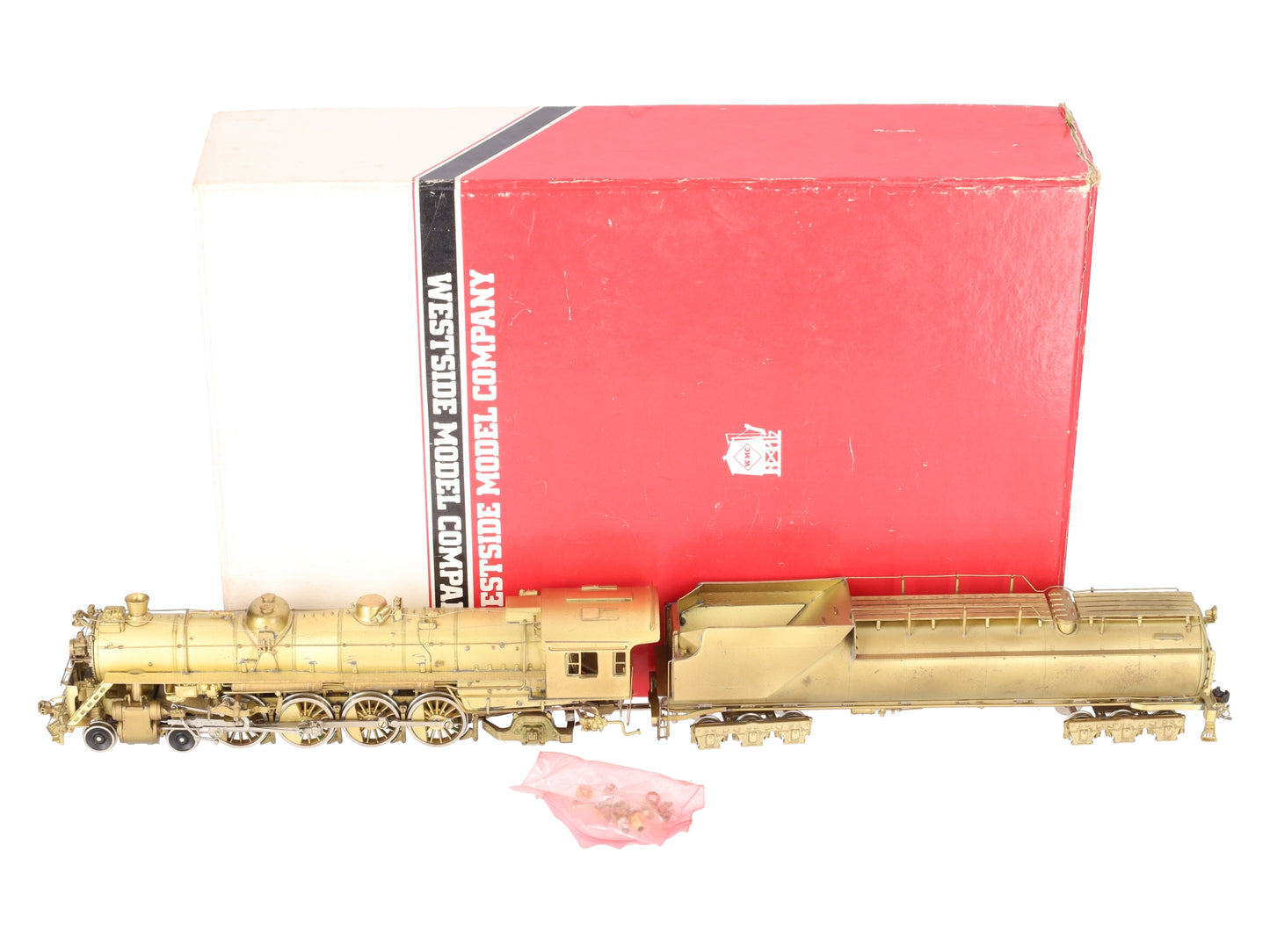 Westside Model Co. HO Brass Undecorated T-3t 4-8-2 Steam Locomotive & Tender EX/Box