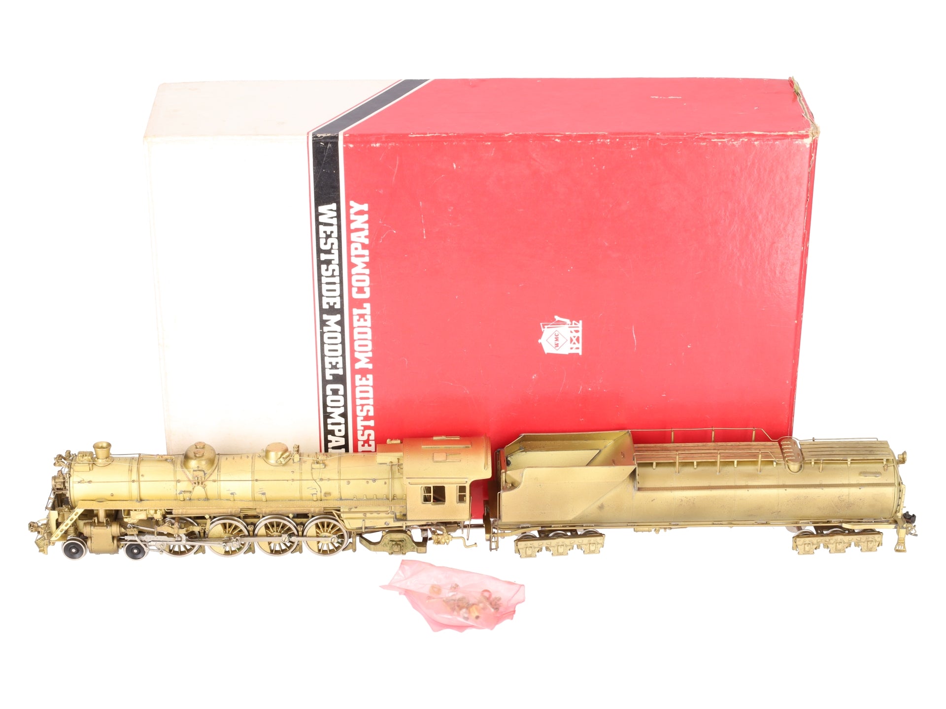 Westside Model Co. HO Brass Undecorated T-3t 4-8-2 Steam Locomotive & Tender EX/Box
