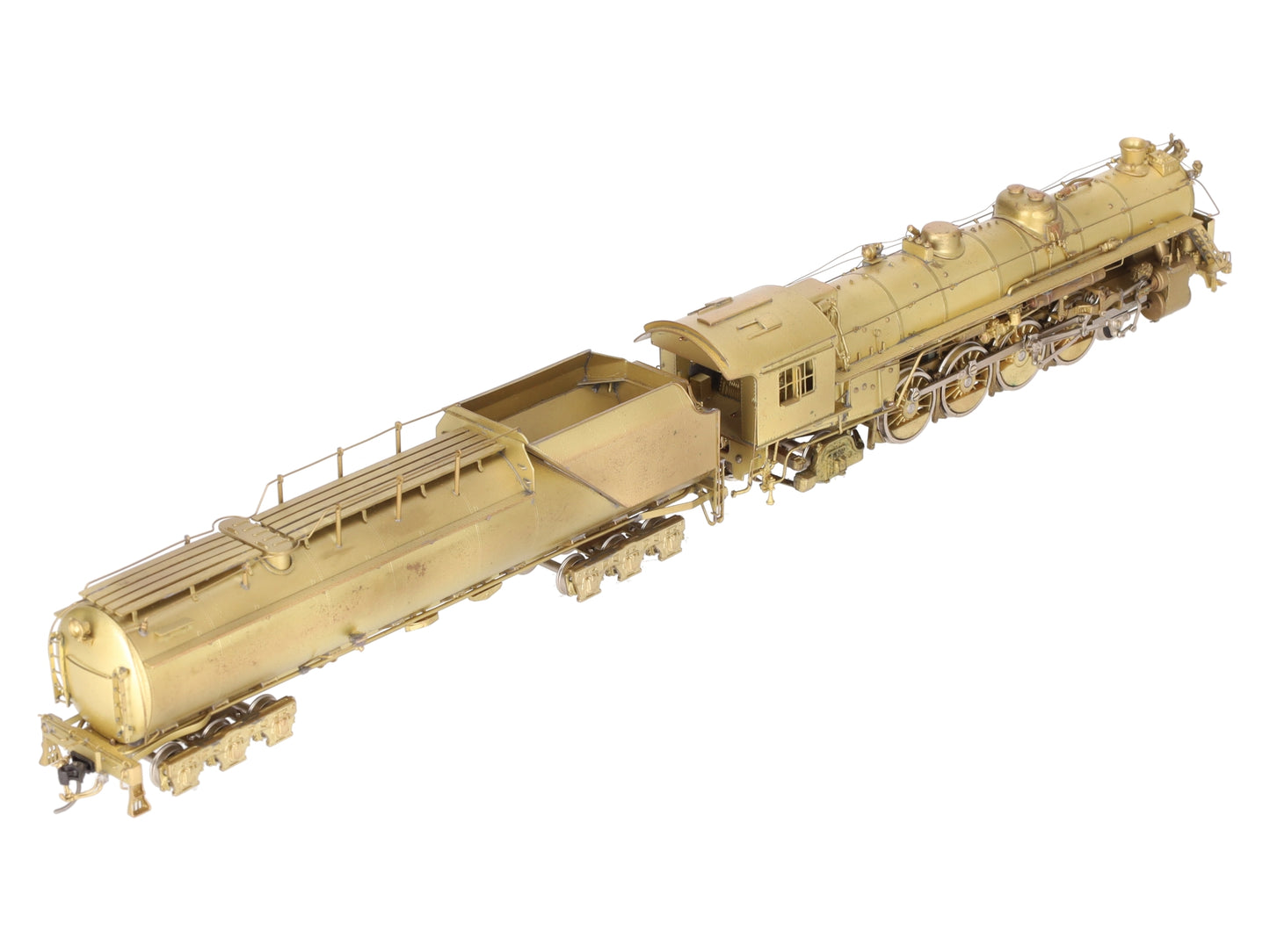 Westside Model Co. HO Brass Undecorated T-3t 4-8-2 Steam Locomotive & Tender EX/Box