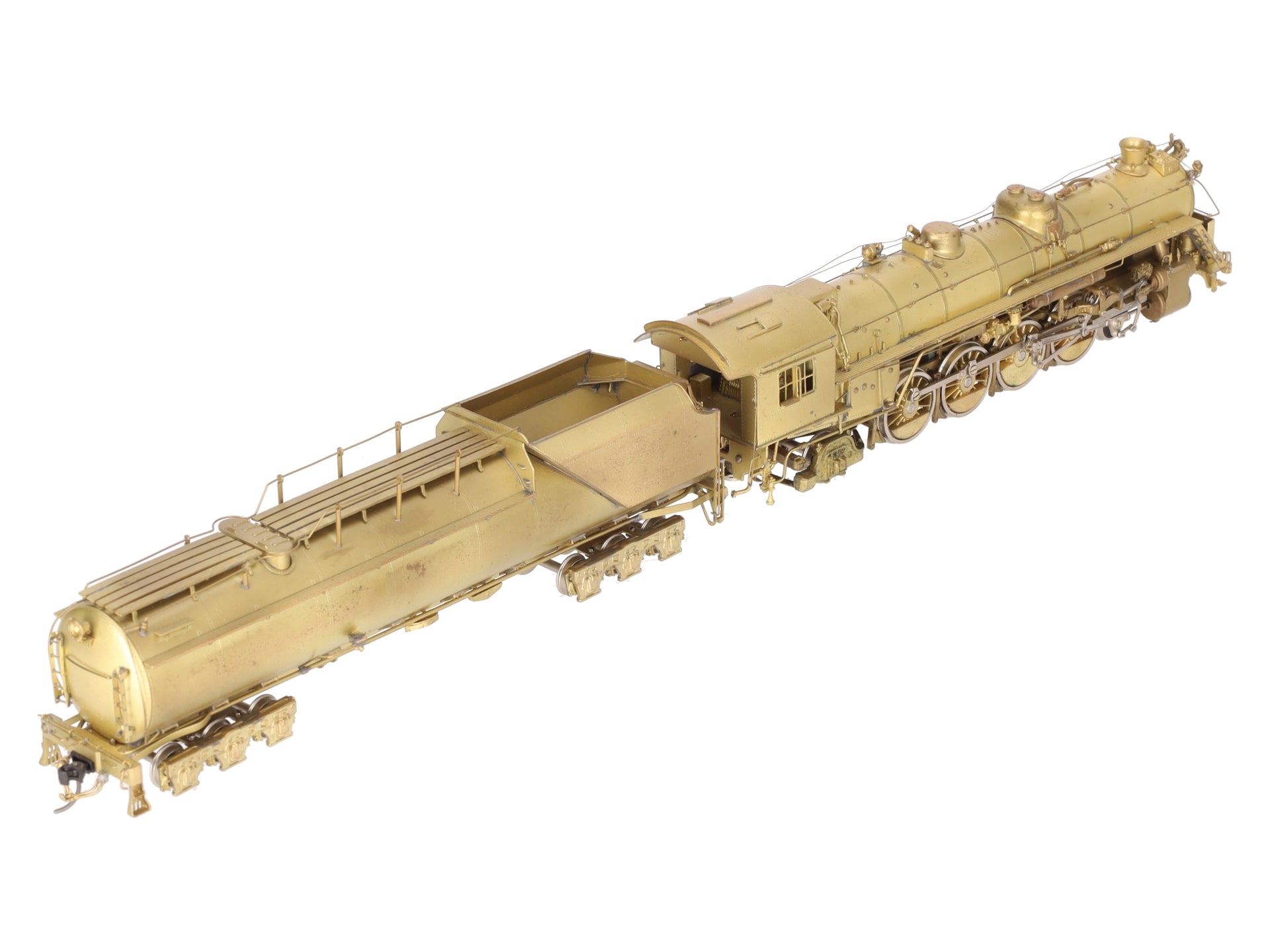 Westside Model Co. HO Brass Undecorated T-3t 4-8-2 Steam Locomotive & Tender EX/Box