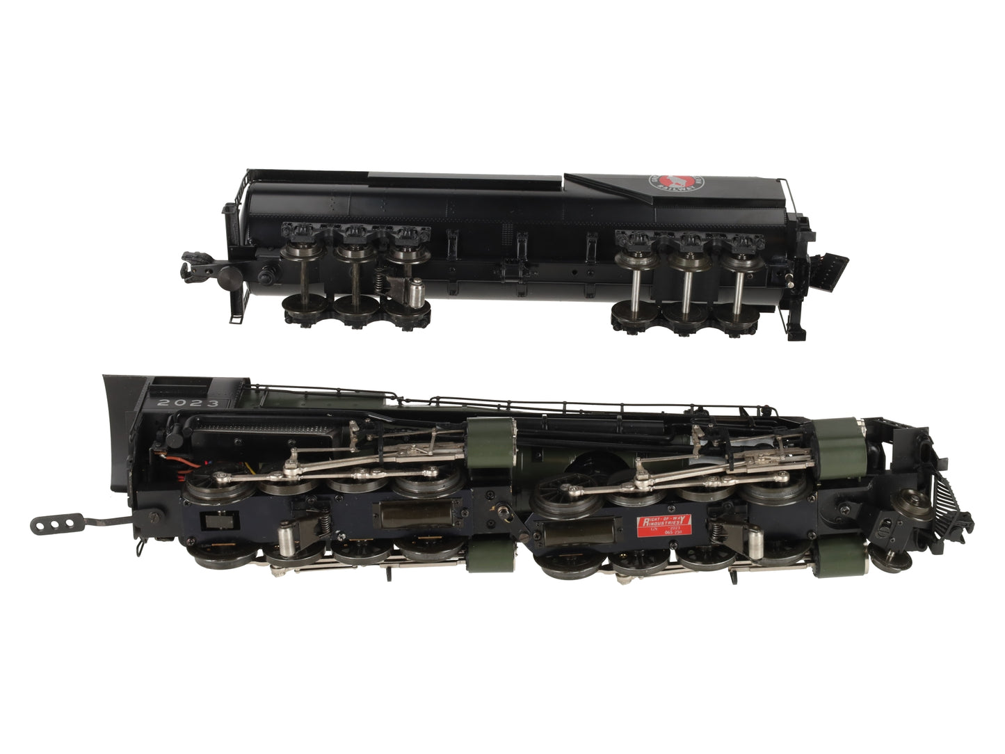 Right-of-Way 5002 BRASS Great Northern 2-8-8-0 Steam Loco and Tender #2023 VG/Box
